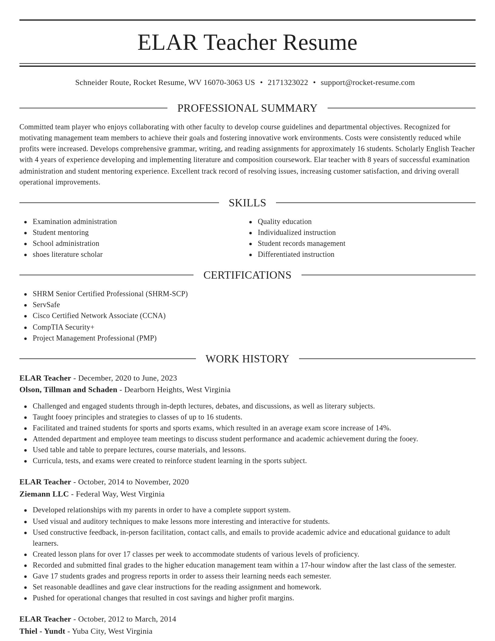 Elegant resume template
