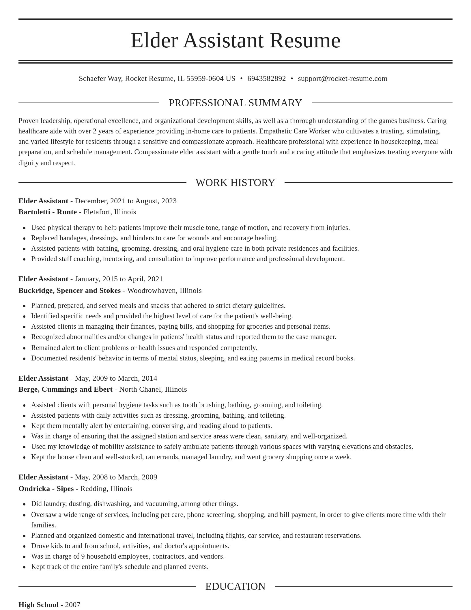 Elegant resume template