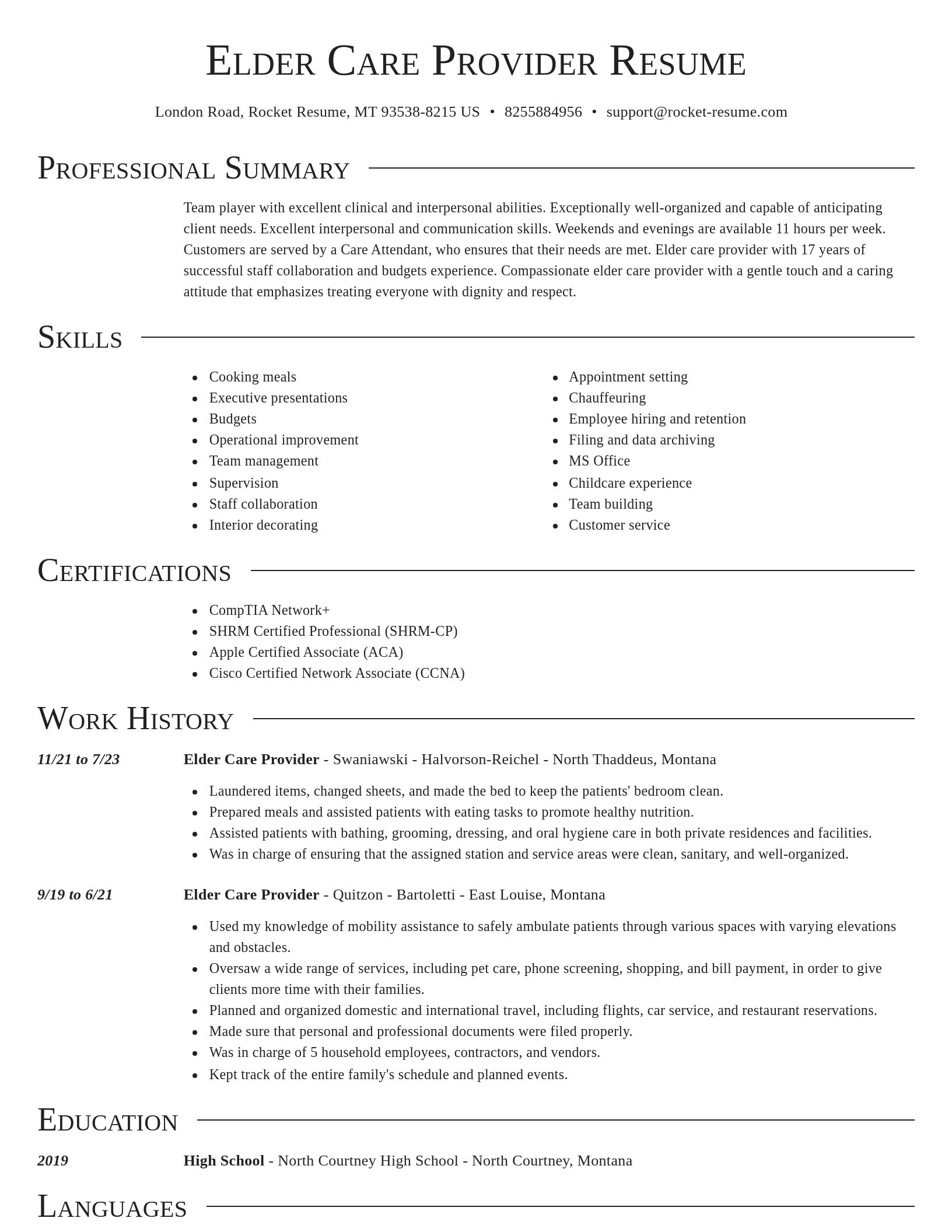 Director resume template