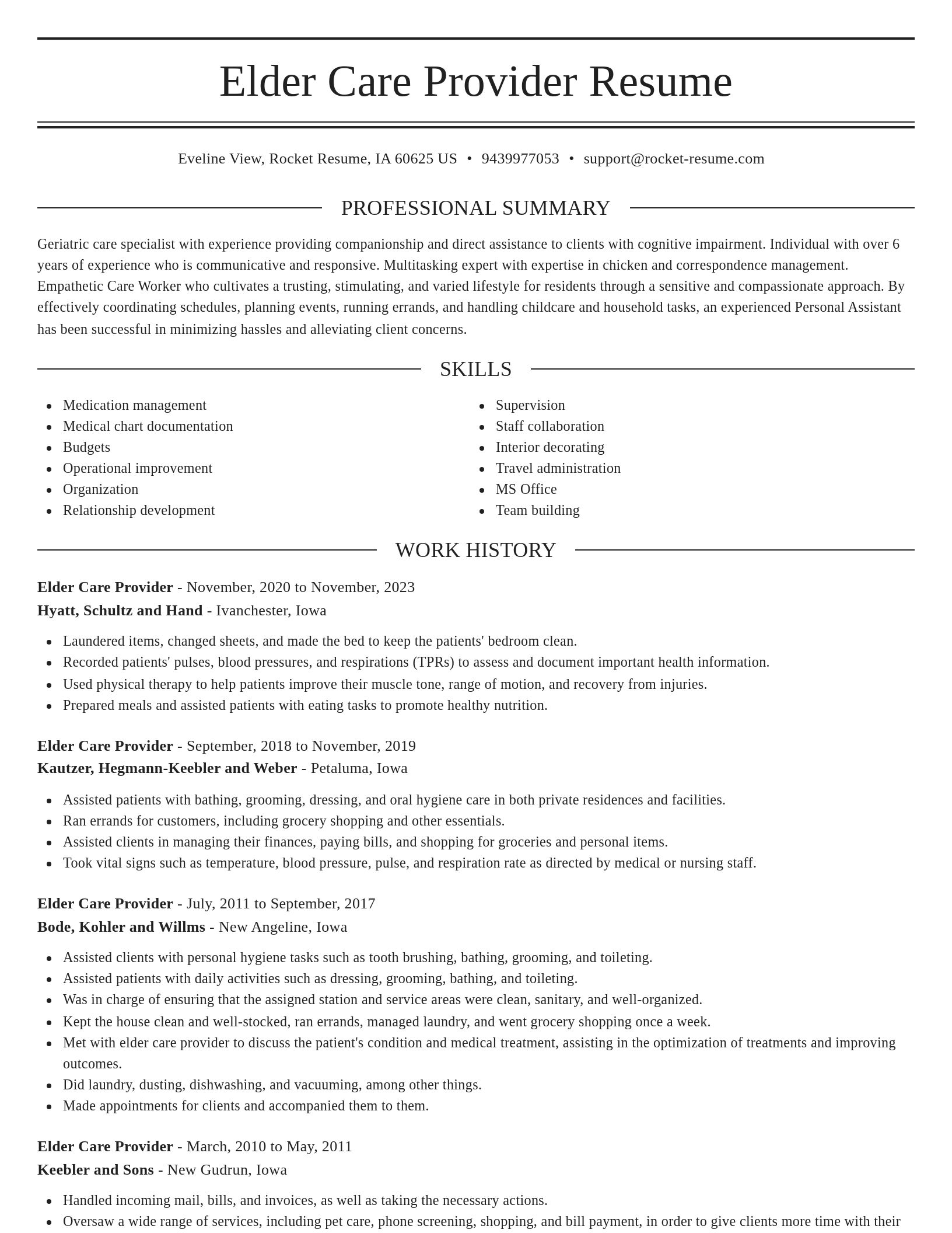 Elegant resume template