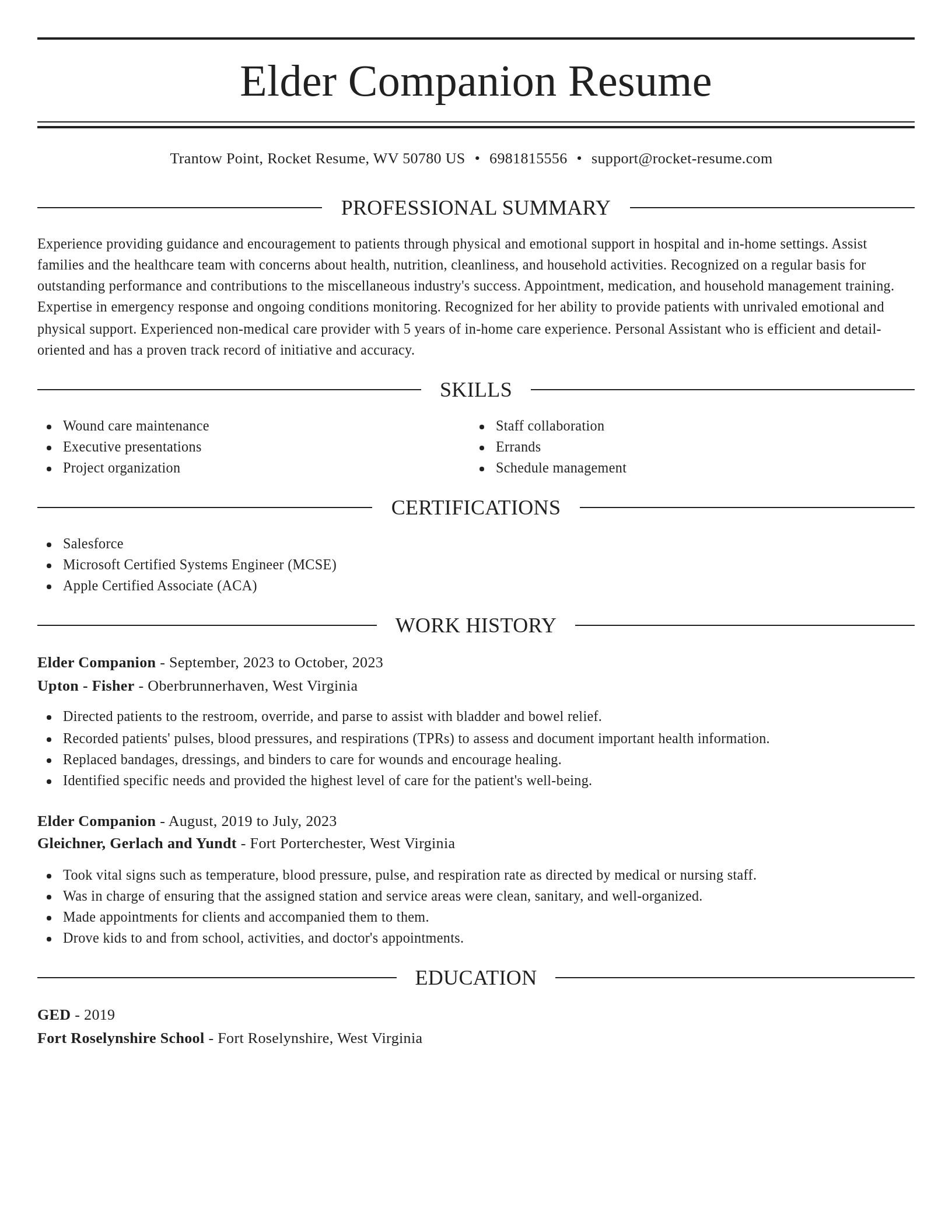 Elegant resume template
