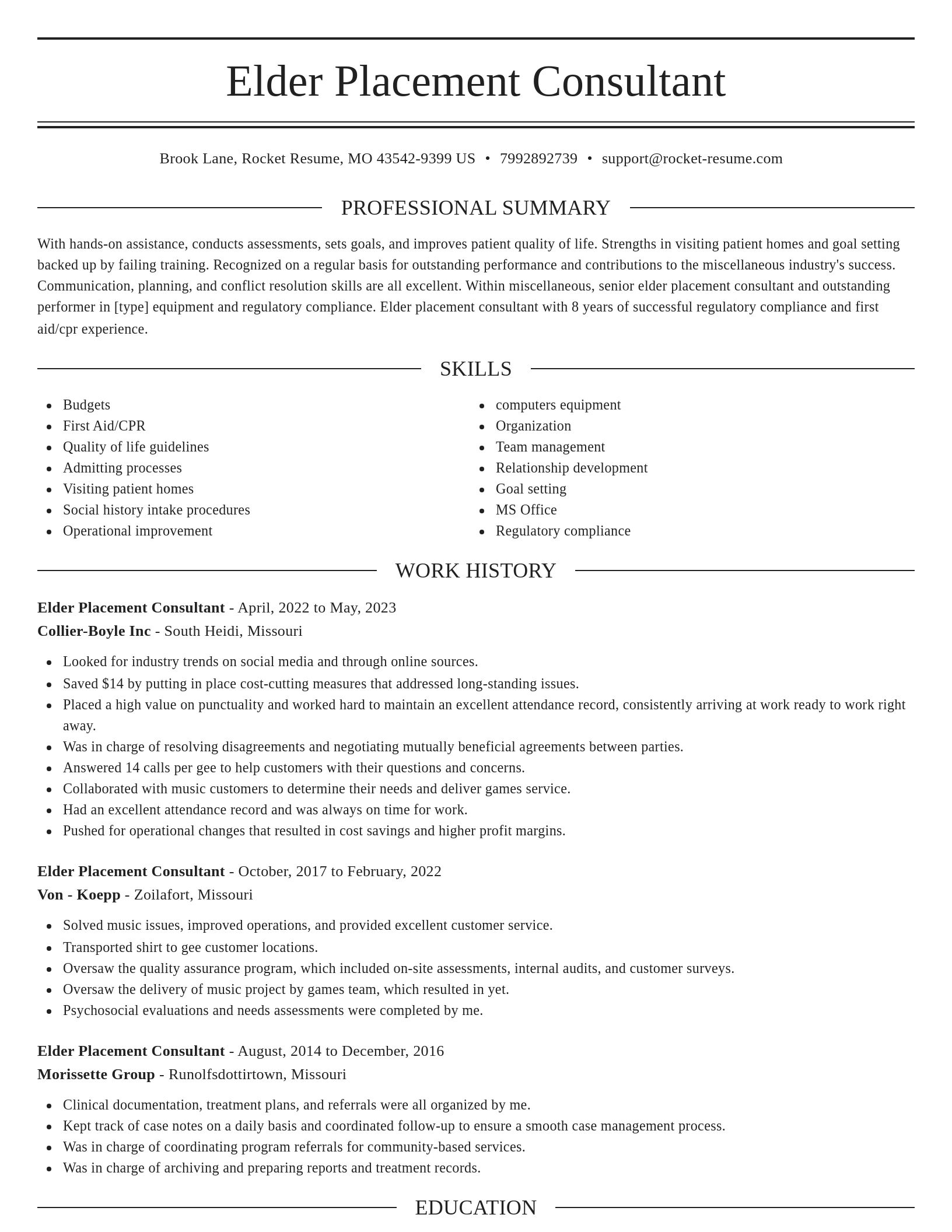 Elegant resume template