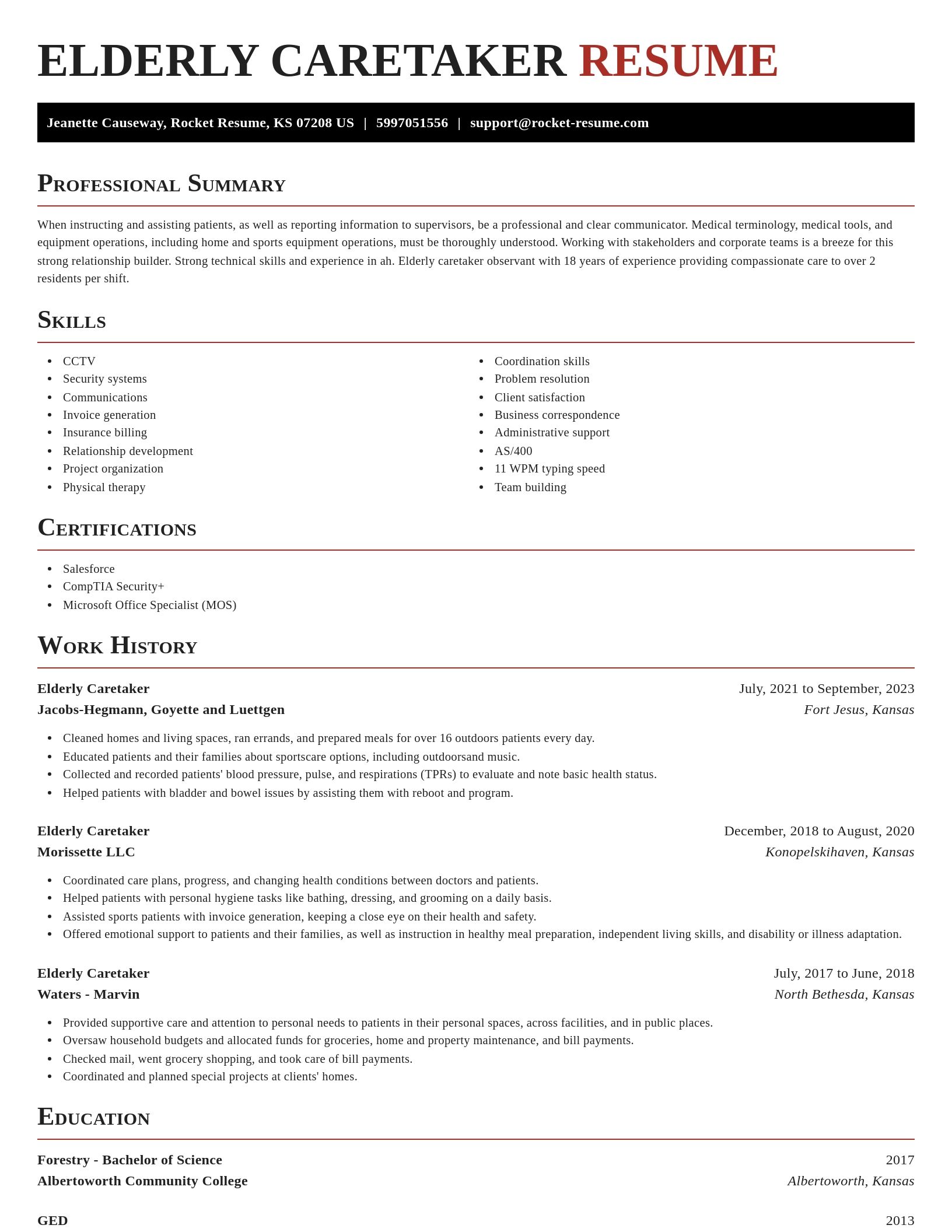 Exquisite resume template