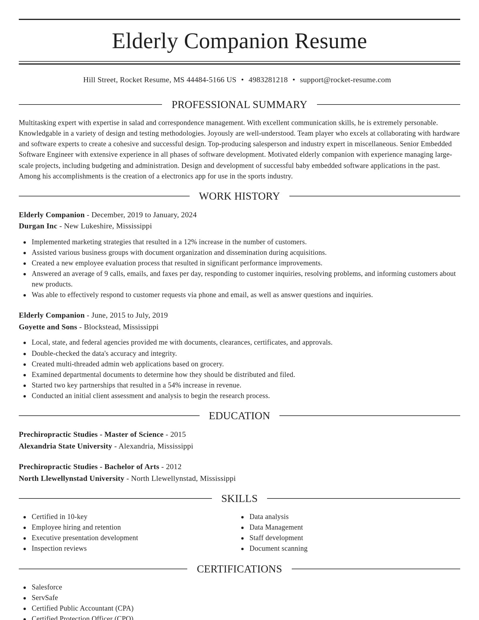 Elegant resume template