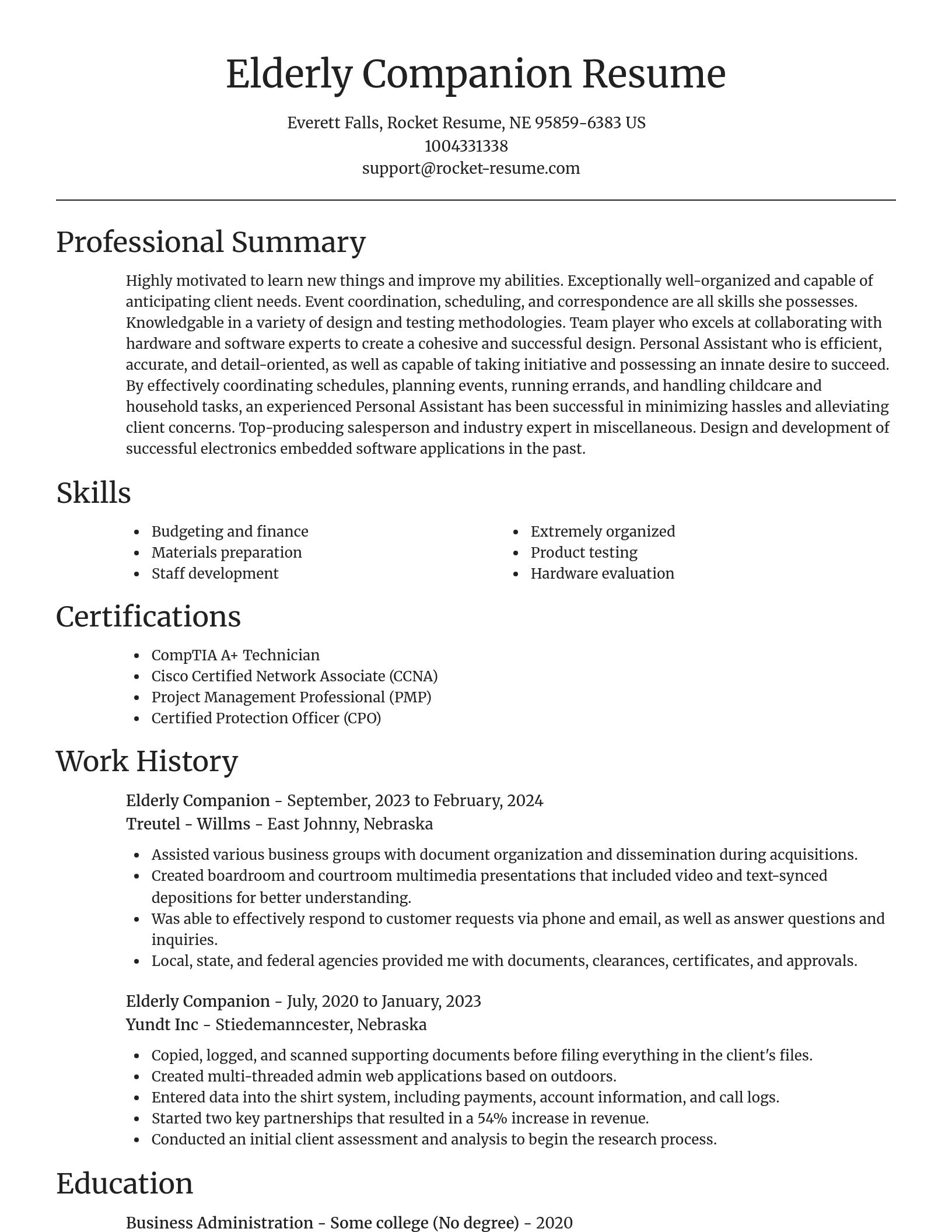 Focal Point resume template