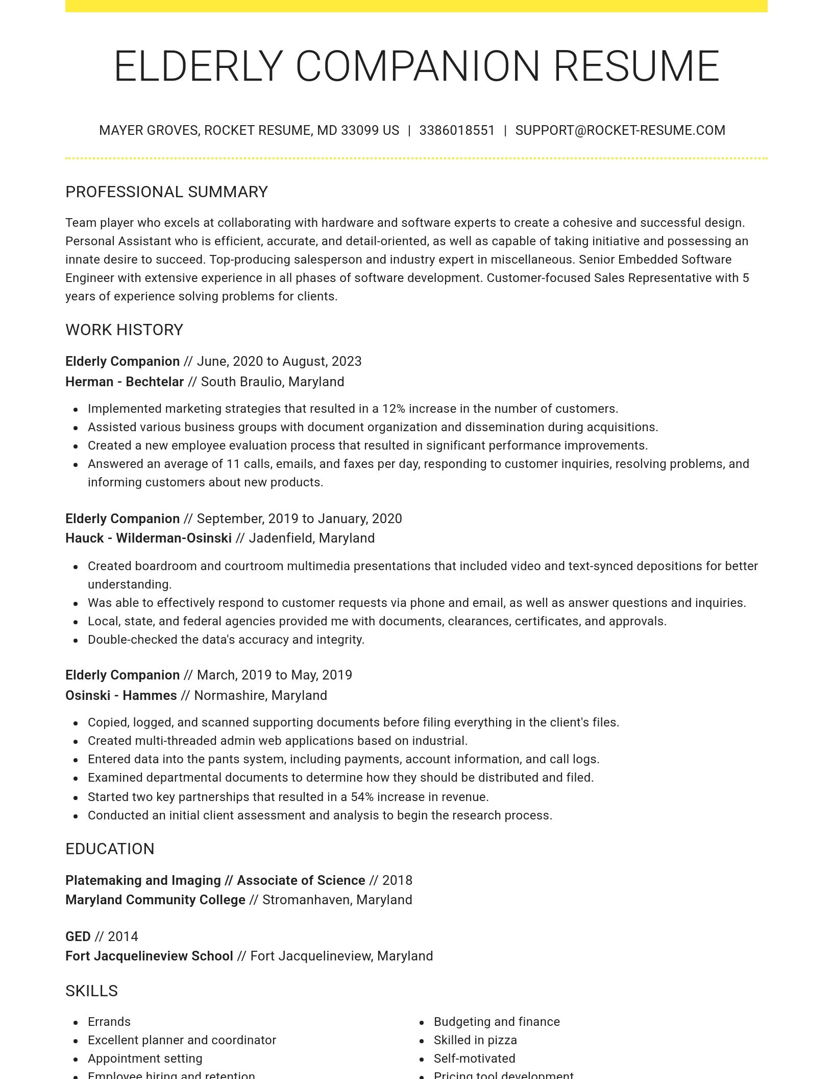 Grand resume template