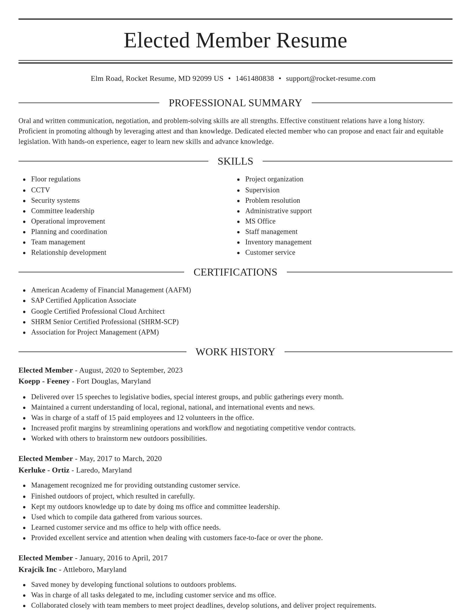 Elegant resume template