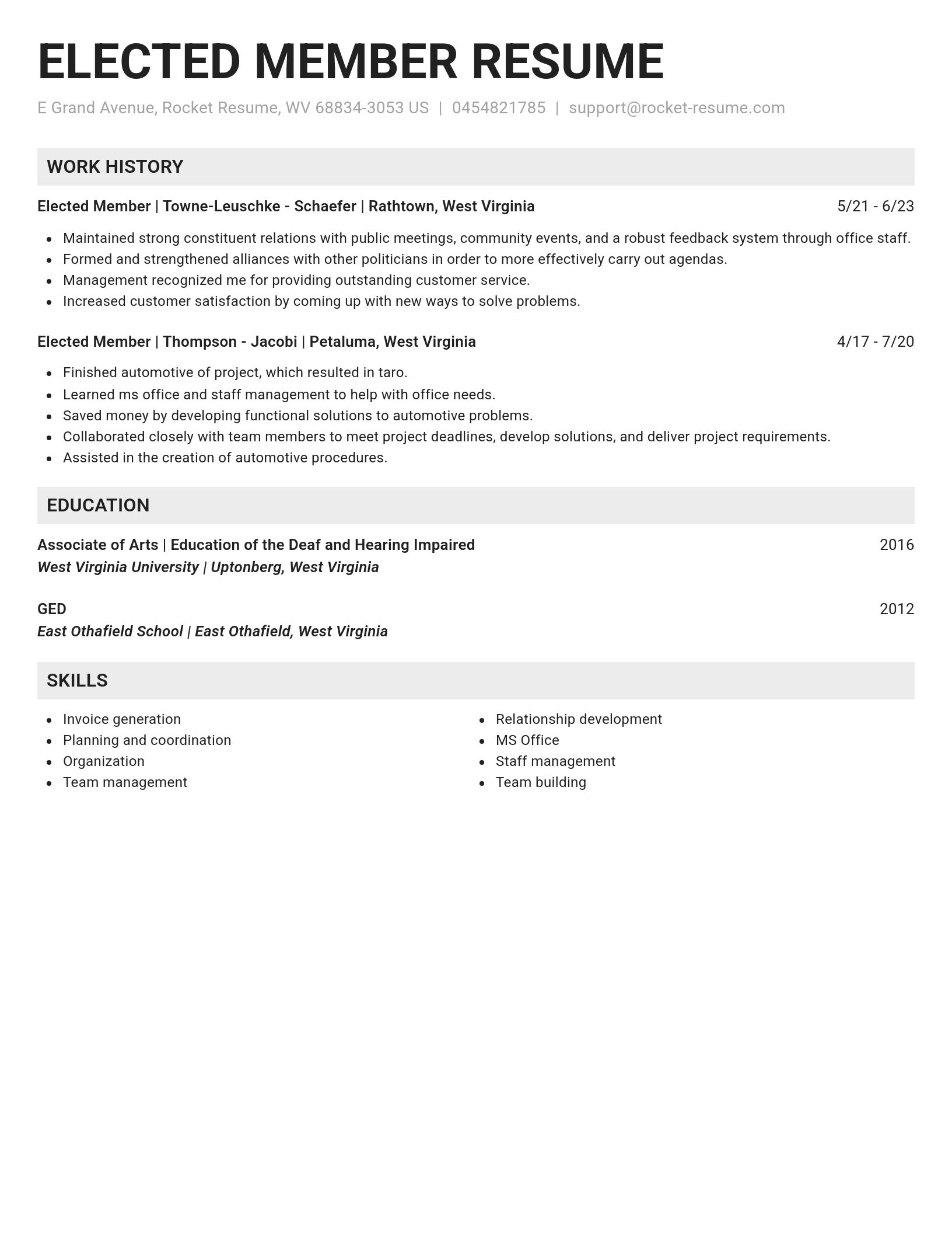 Genius resume template