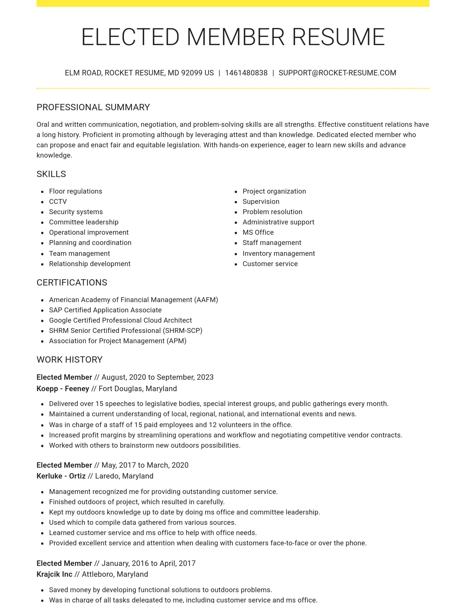Grand resume template