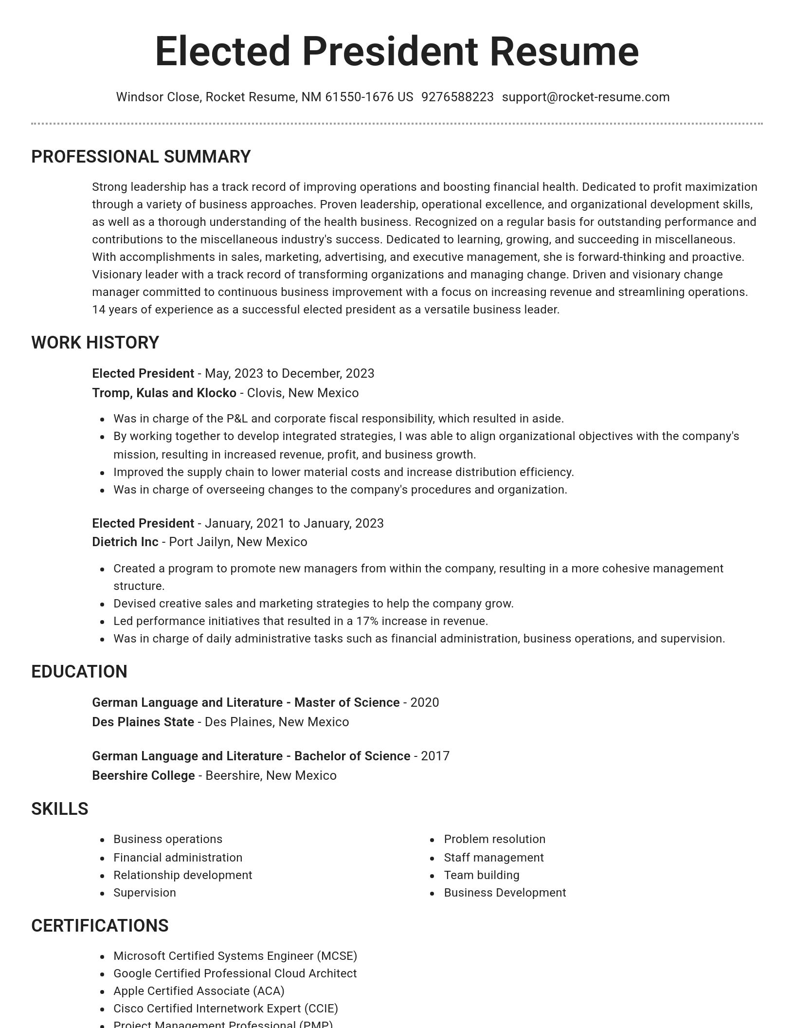 Brilliant resume template