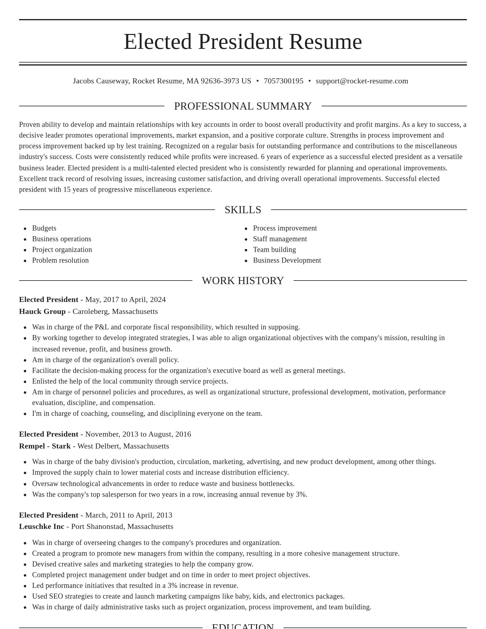 Elegant resume template