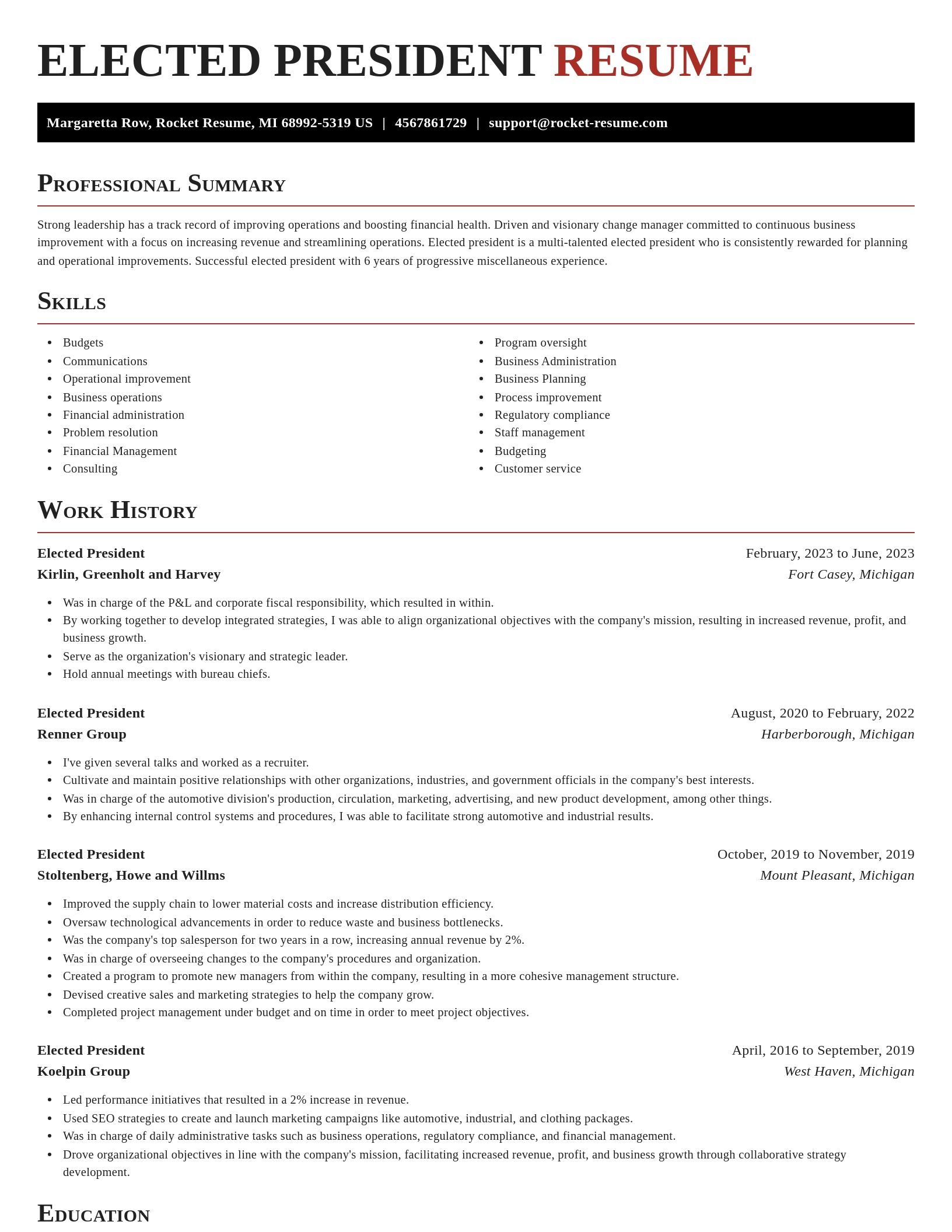 Exquisite resume template