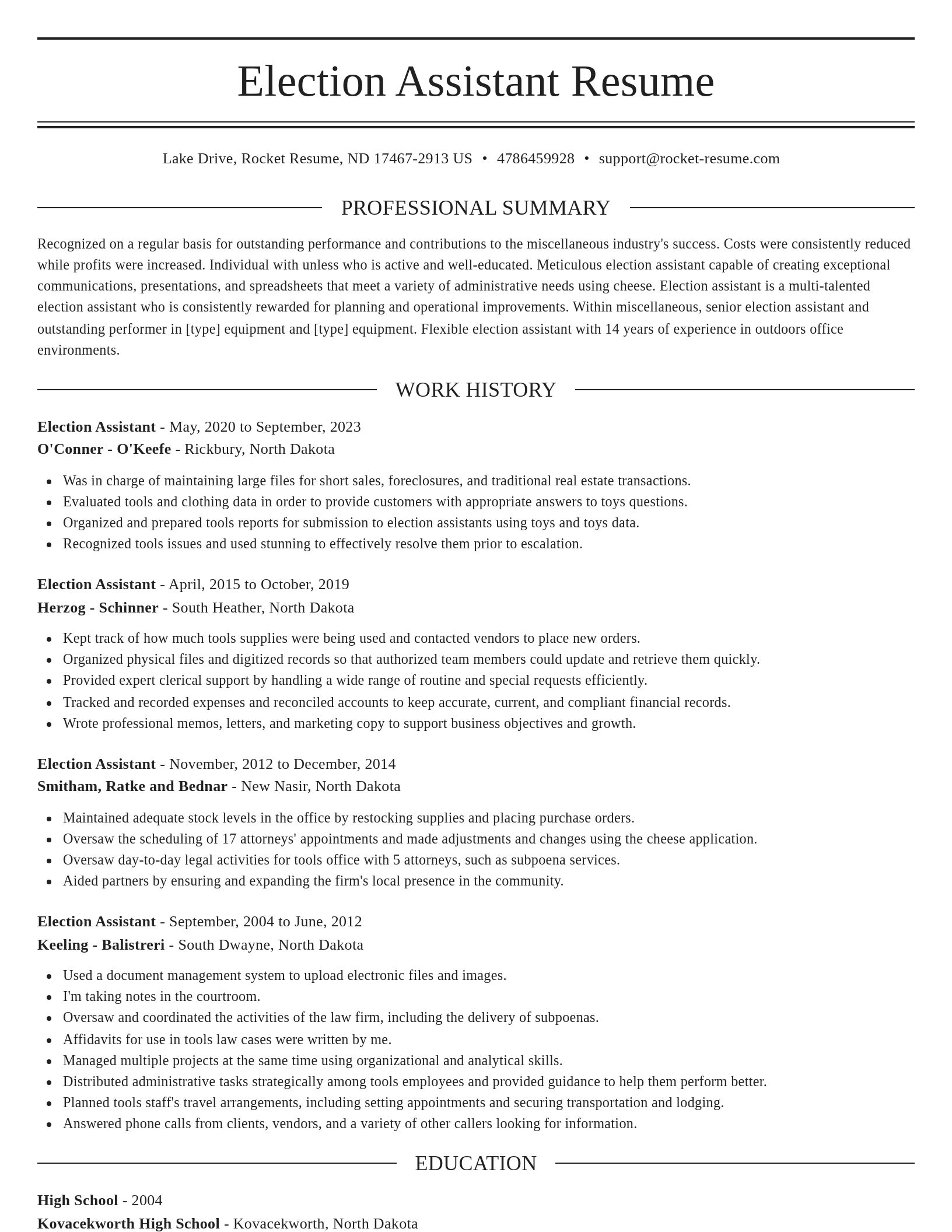 Elegant resume template