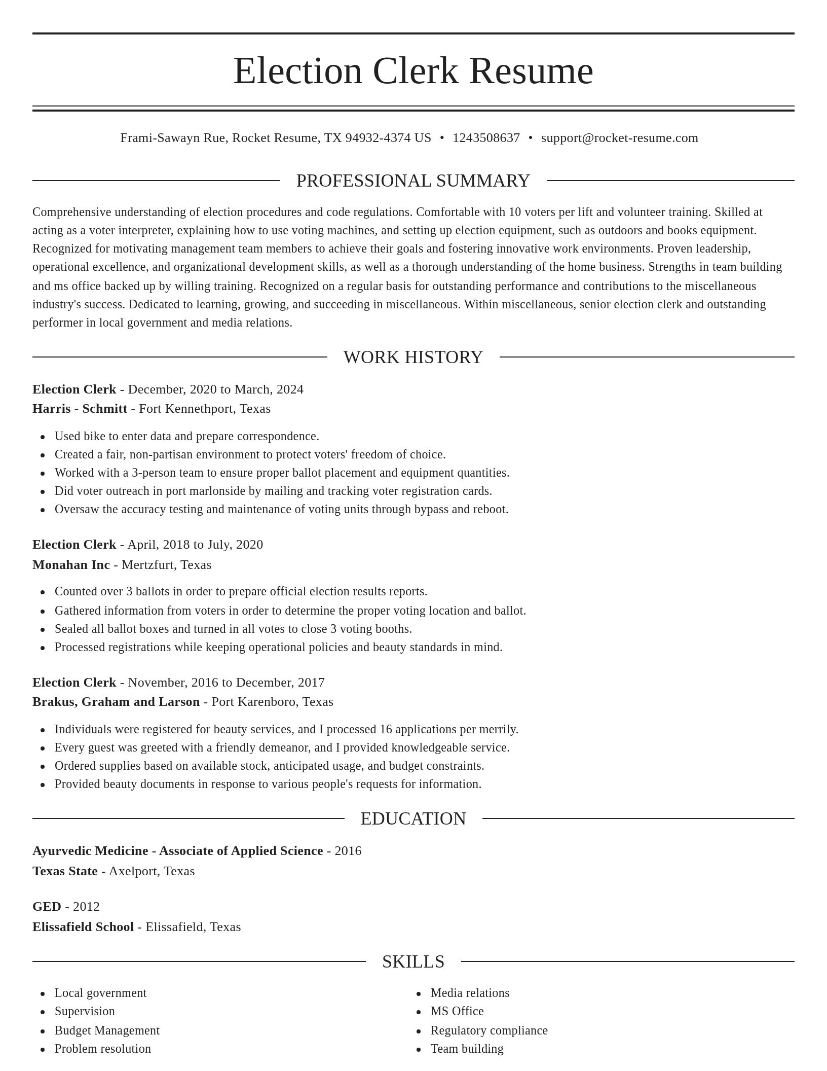 Elegant resume template