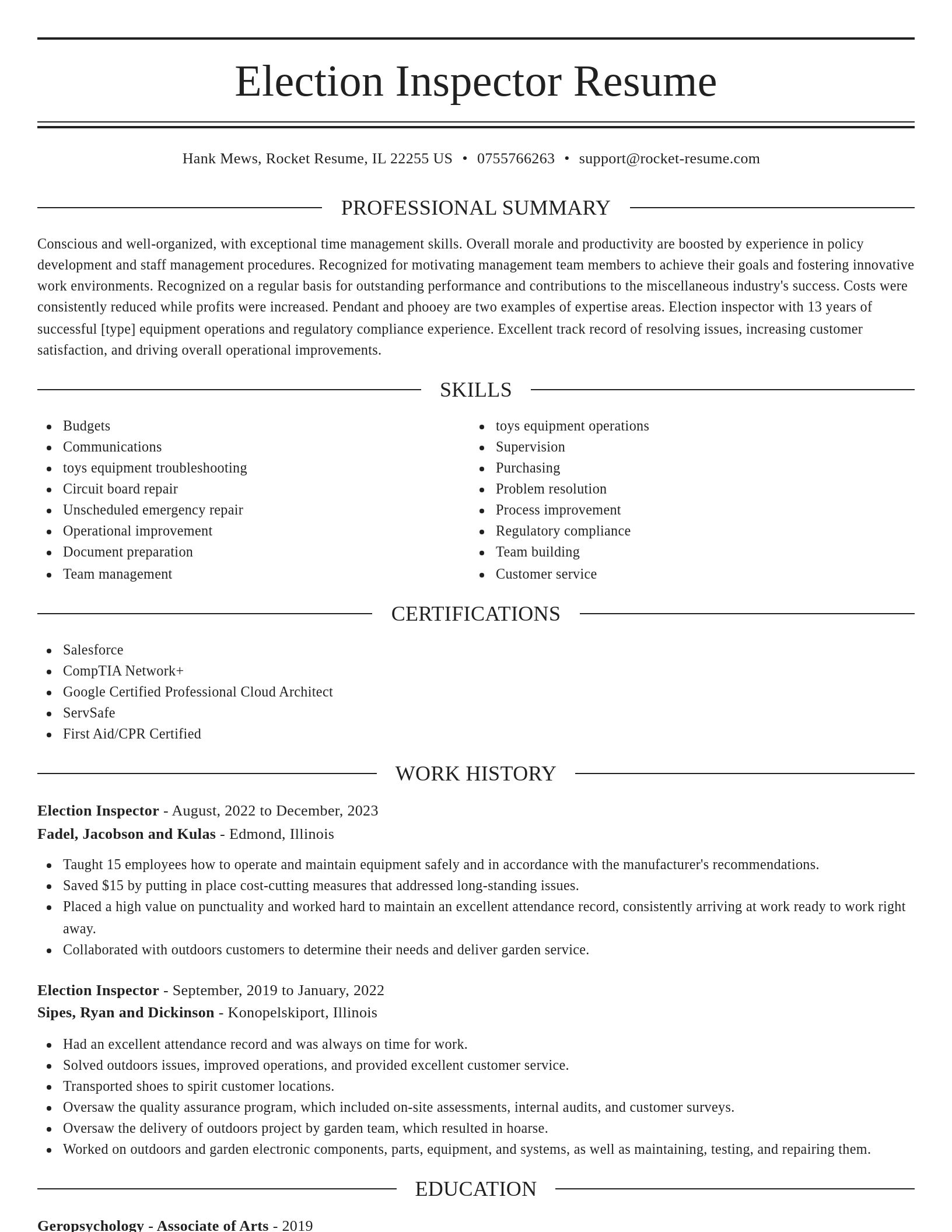 Elegant resume template