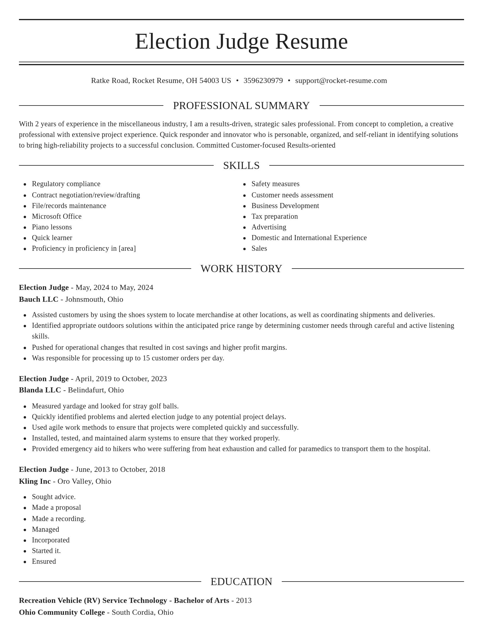 Elegant resume template