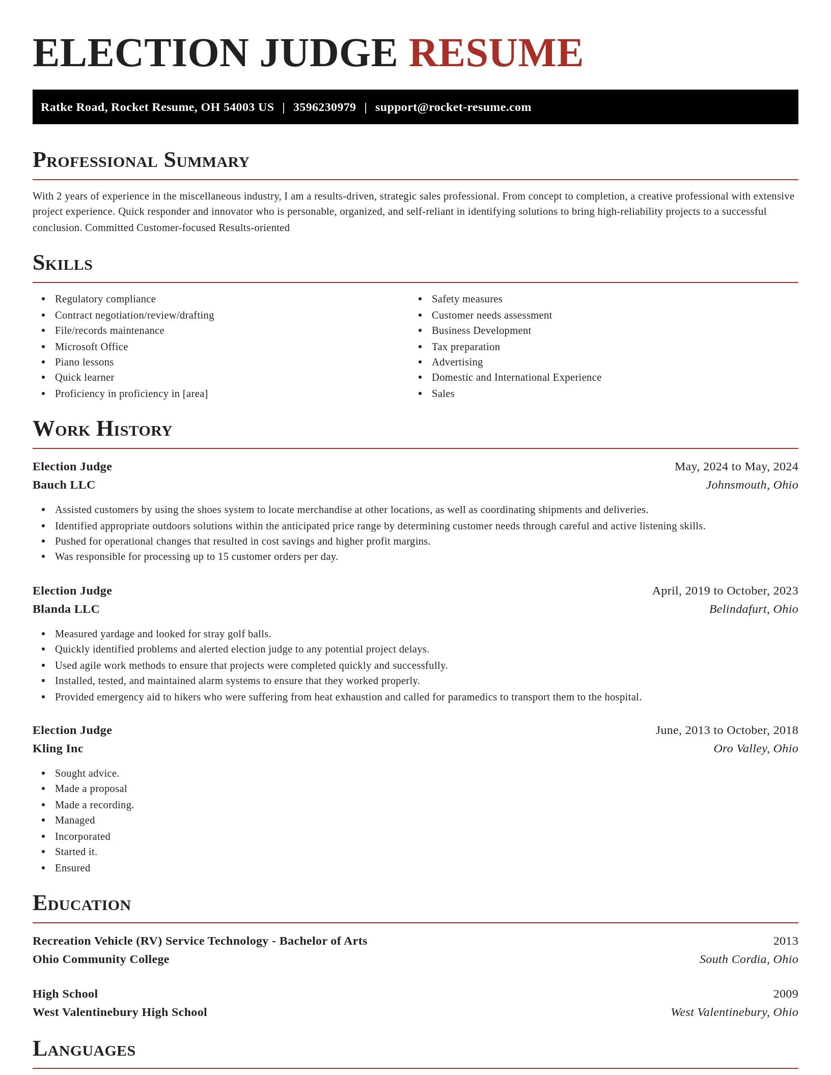 Exquisite resume template