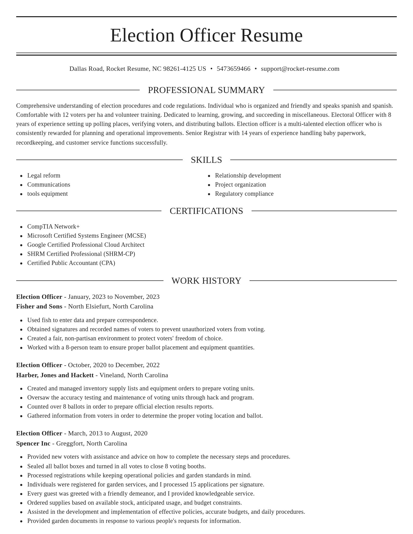 Elegant resume template