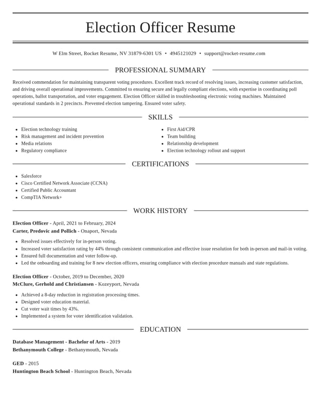 Elegant resume template