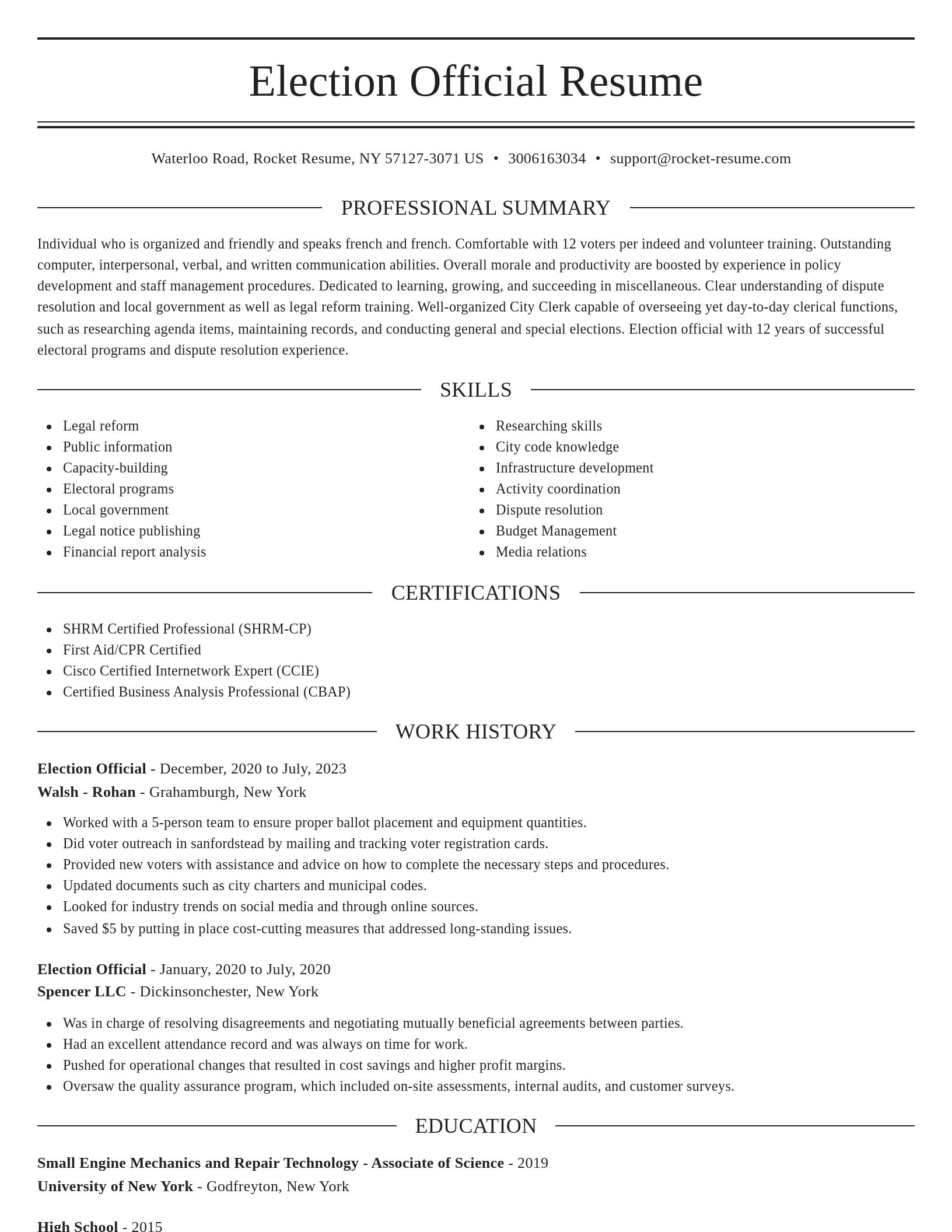 Elegant resume template