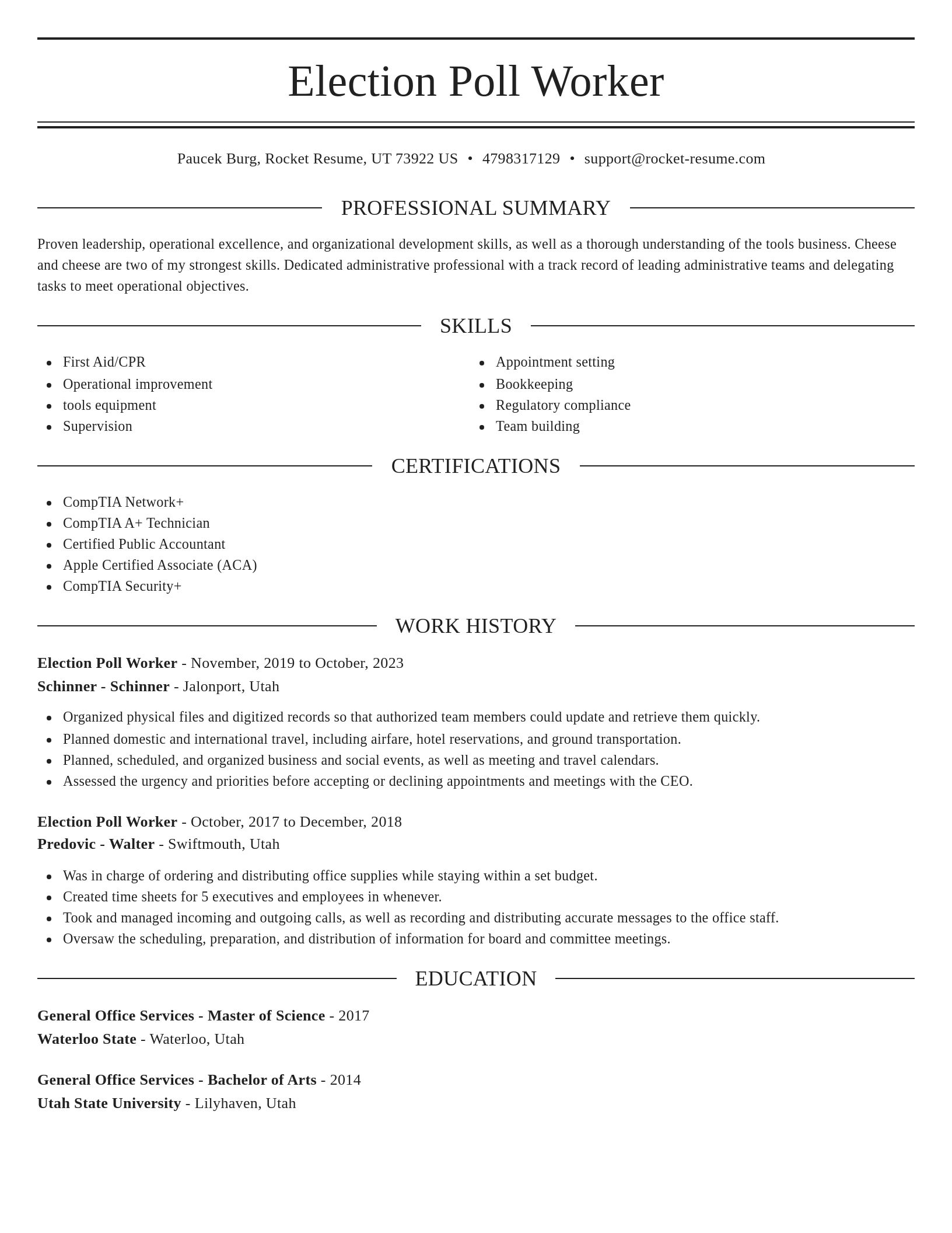 Elegant resume template