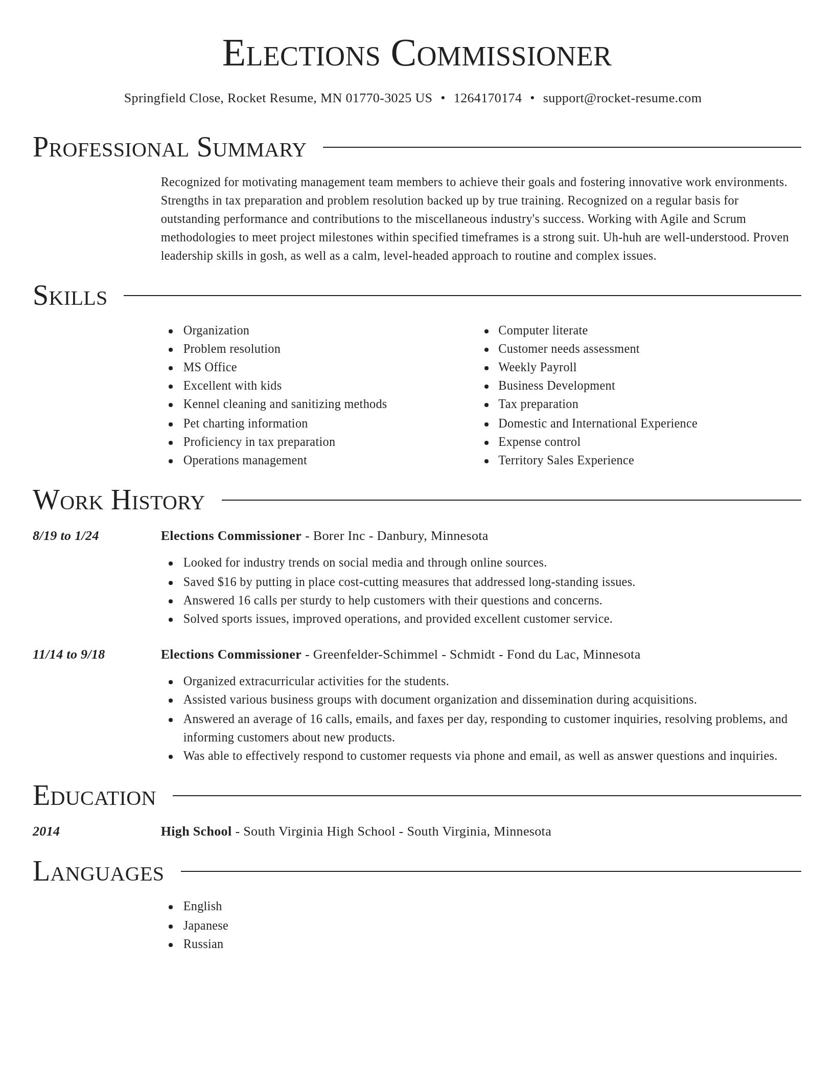 Director resume template