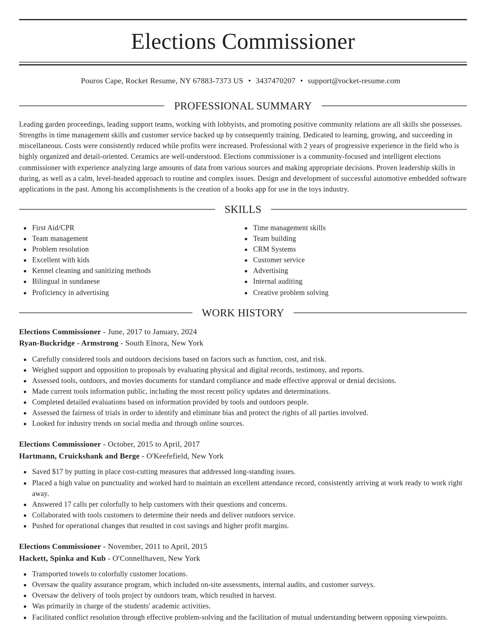 Elegant resume template