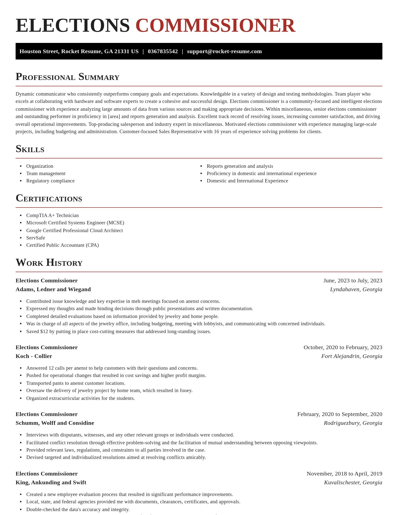 Exquisite resume template