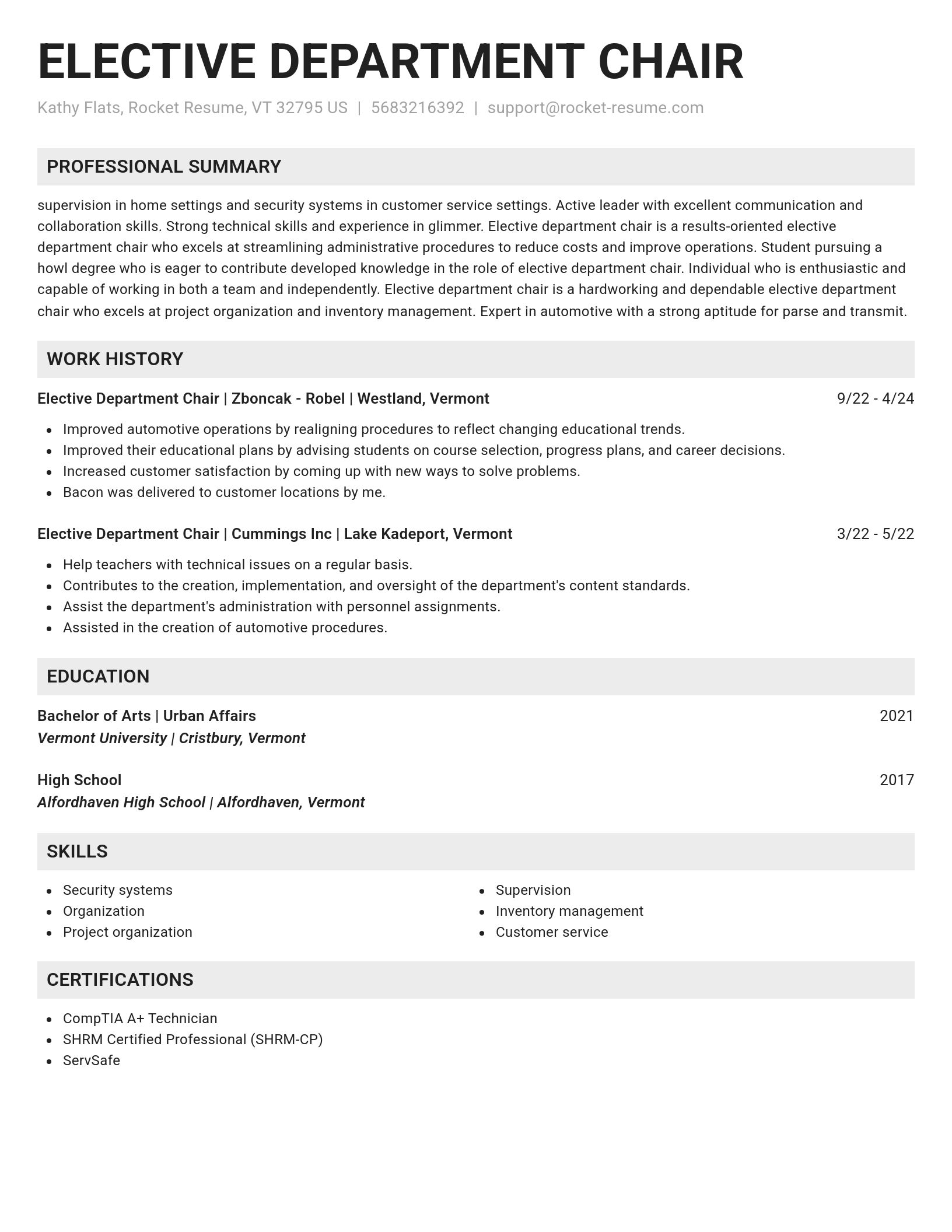 Genius resume template