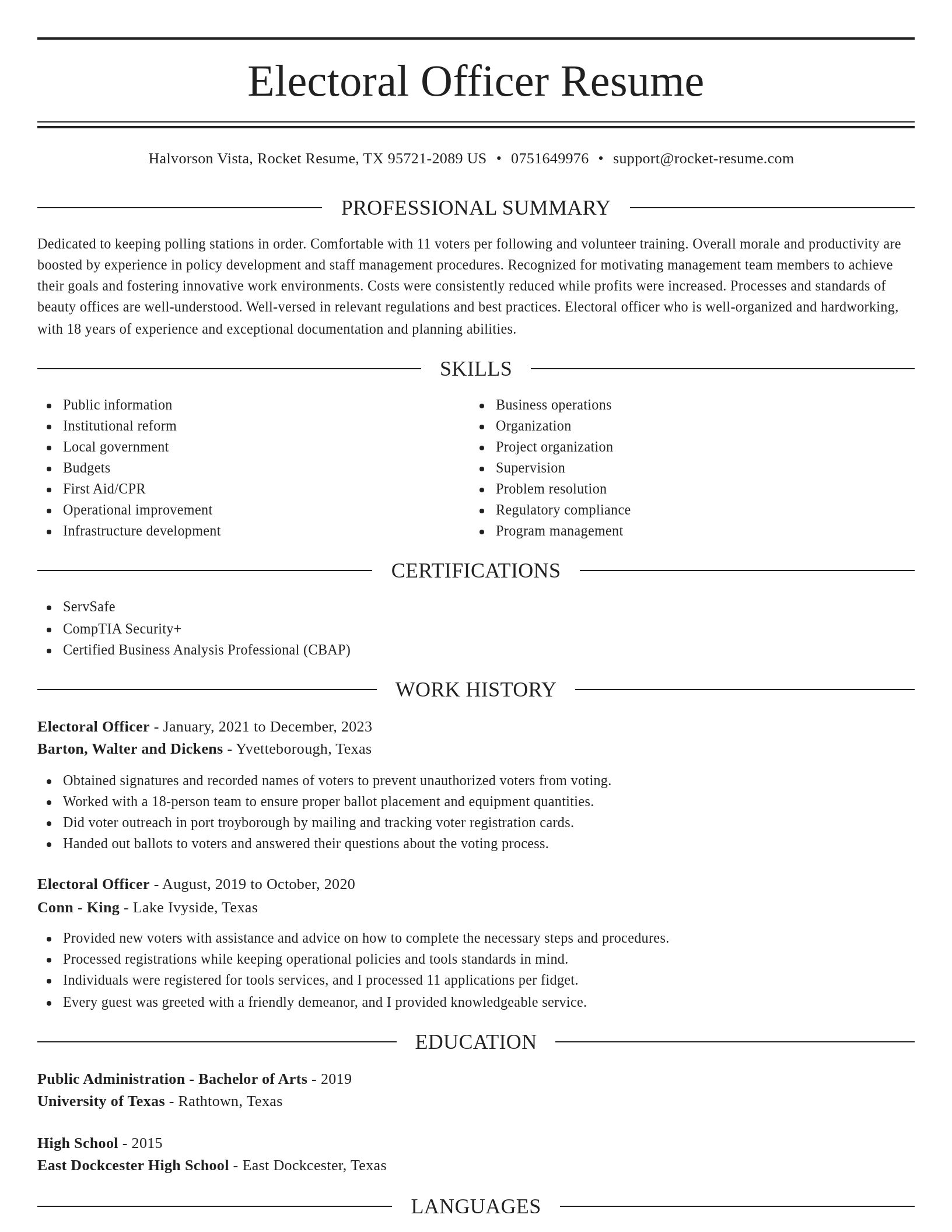 Elegant resume template