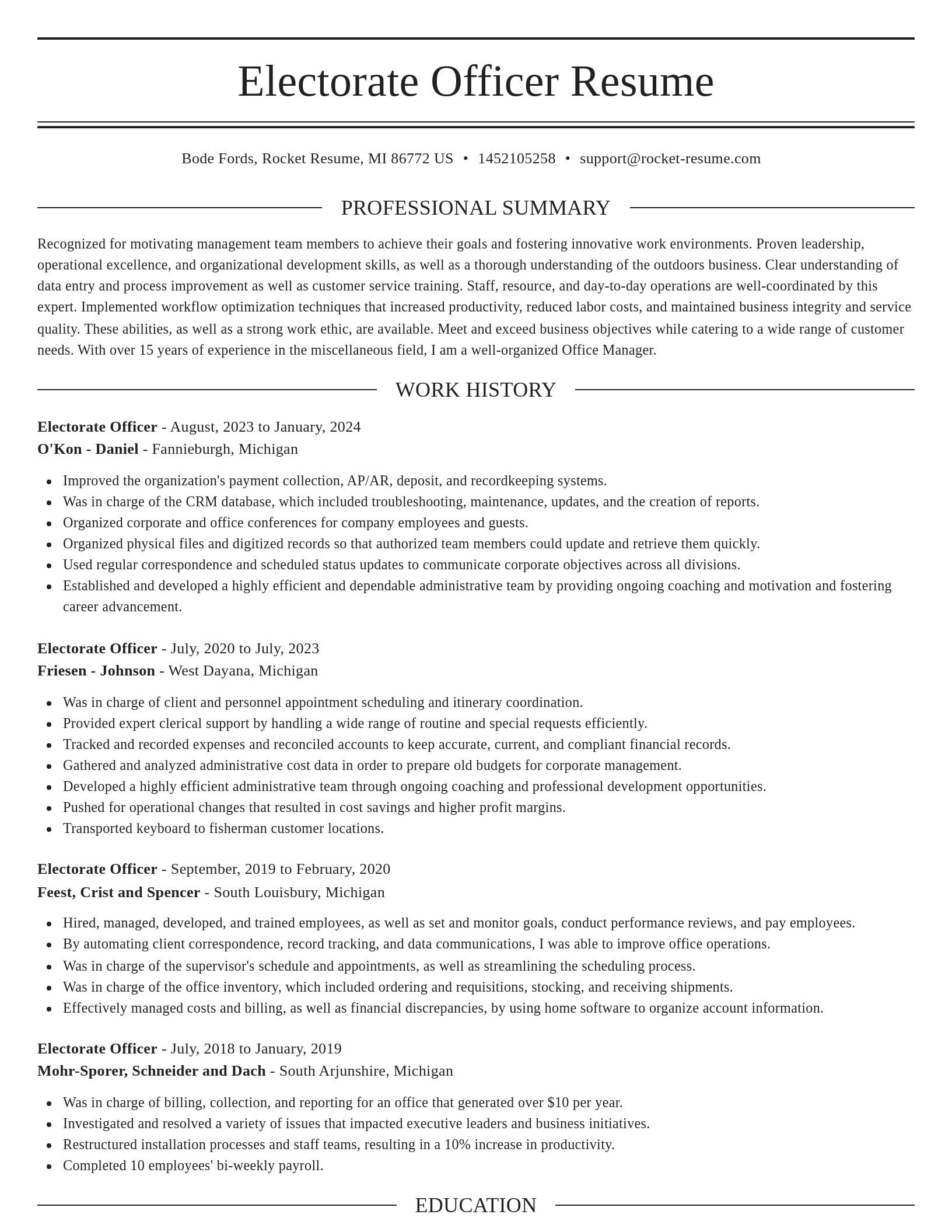Elegant resume template