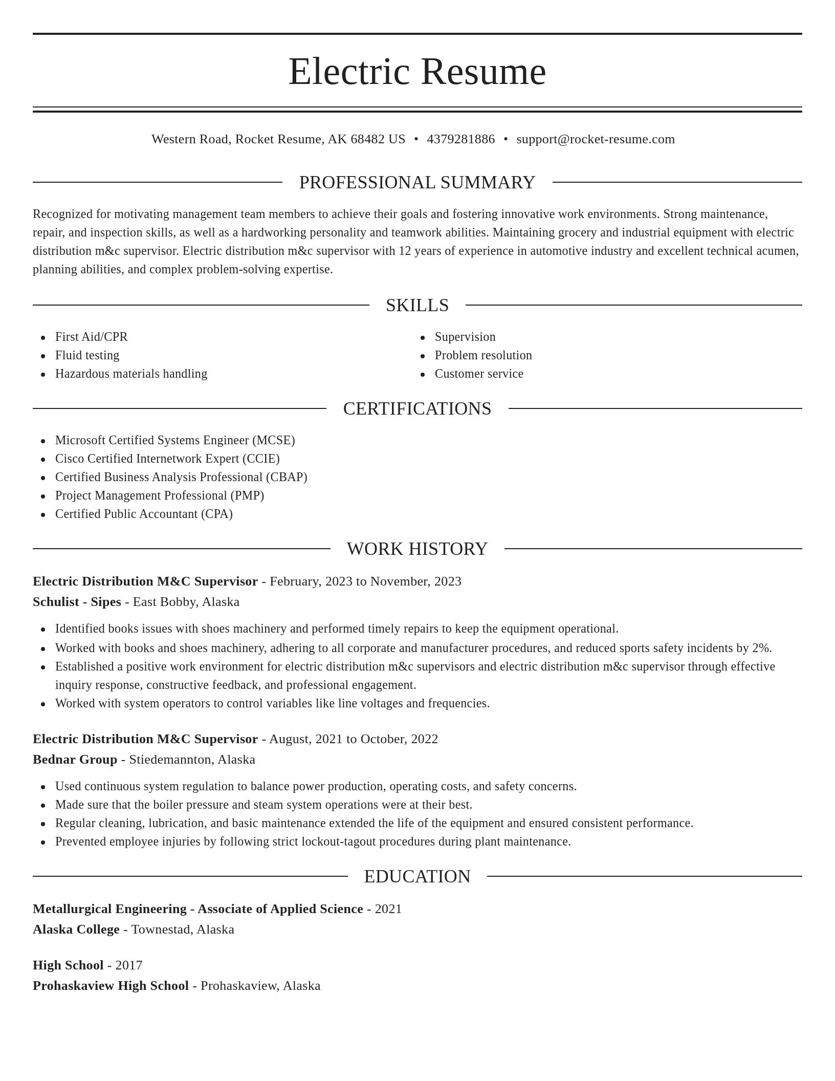 Elegant resume template