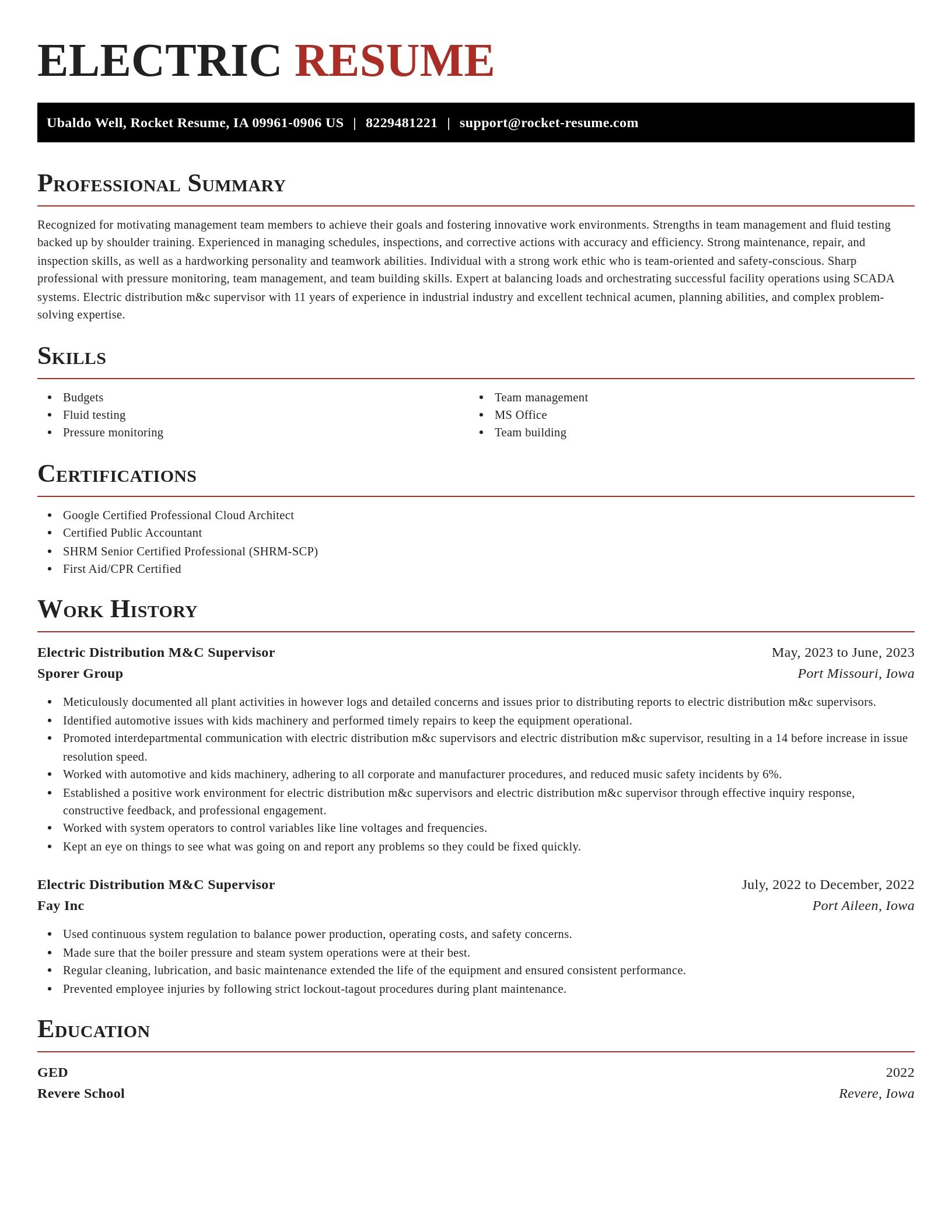 Exquisite resume template