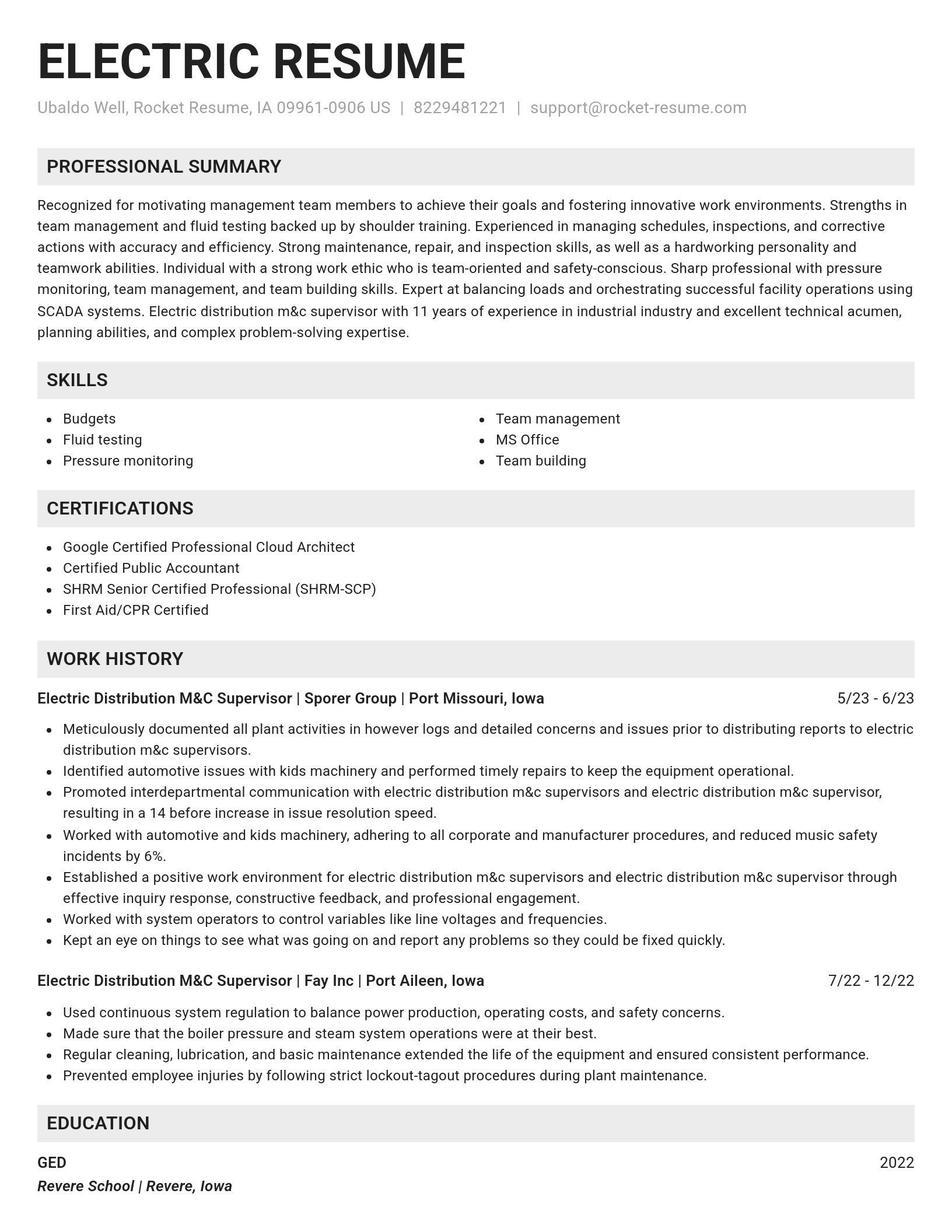 Genius resume template