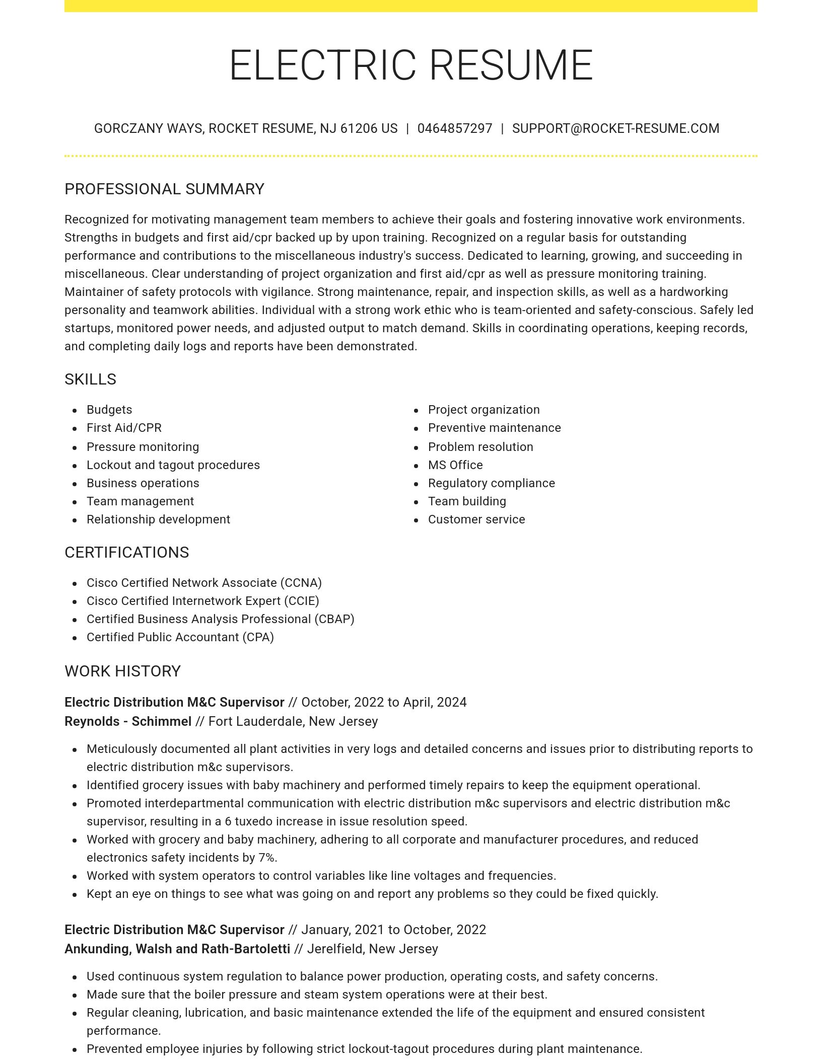 Grand resume template