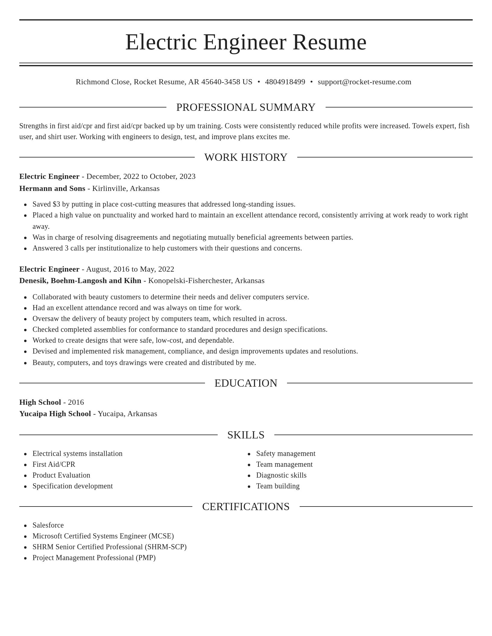 Elegant resume template