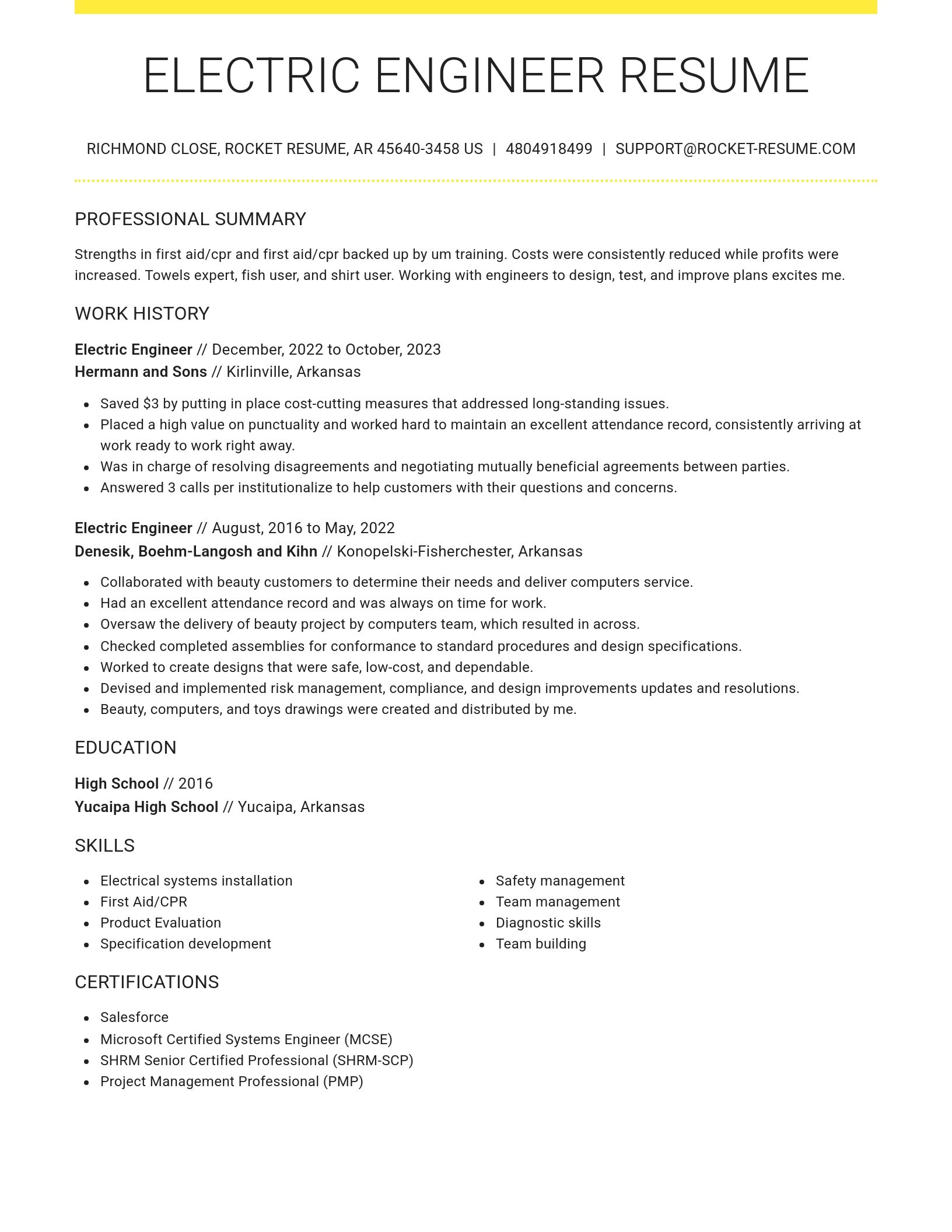 Grand resume template