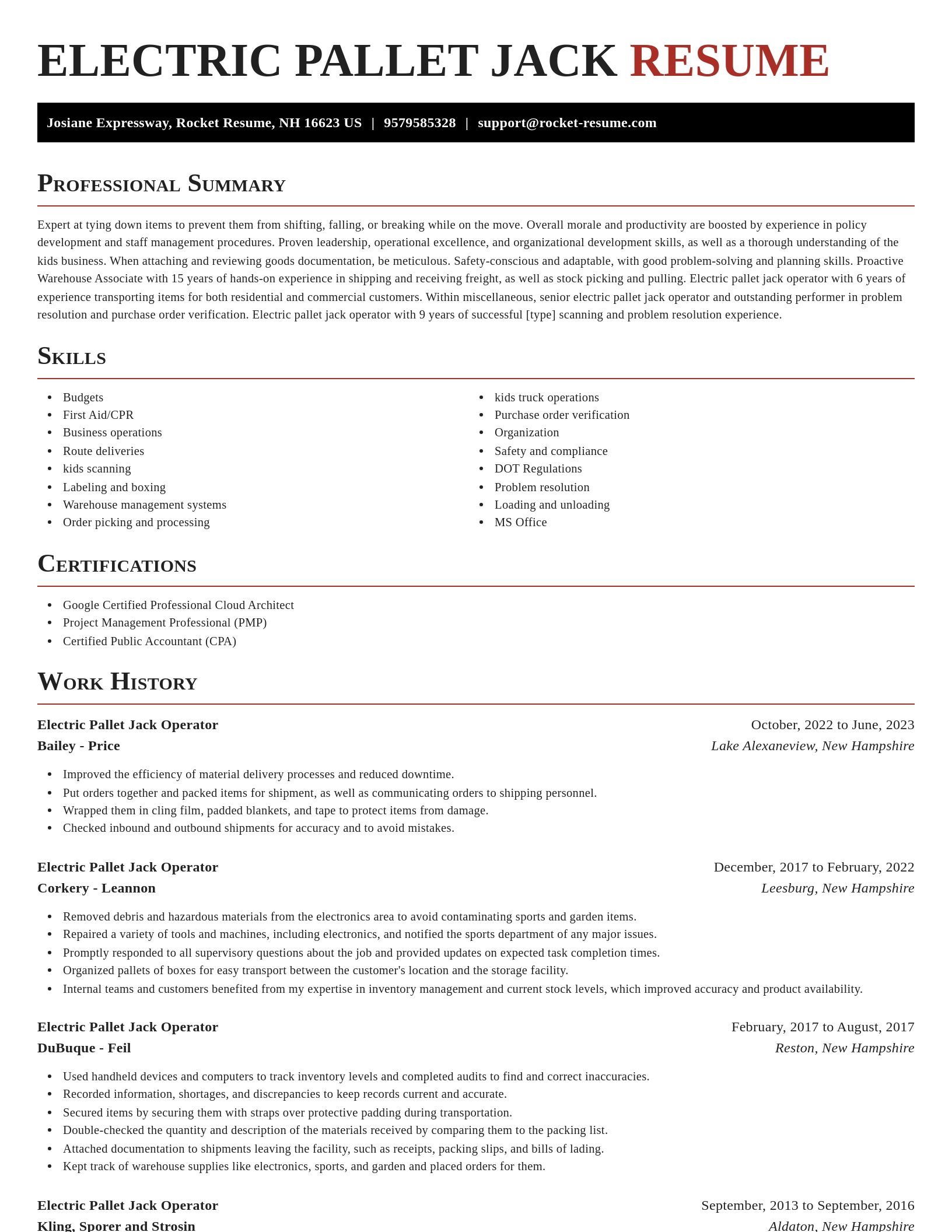 Exquisite resume template