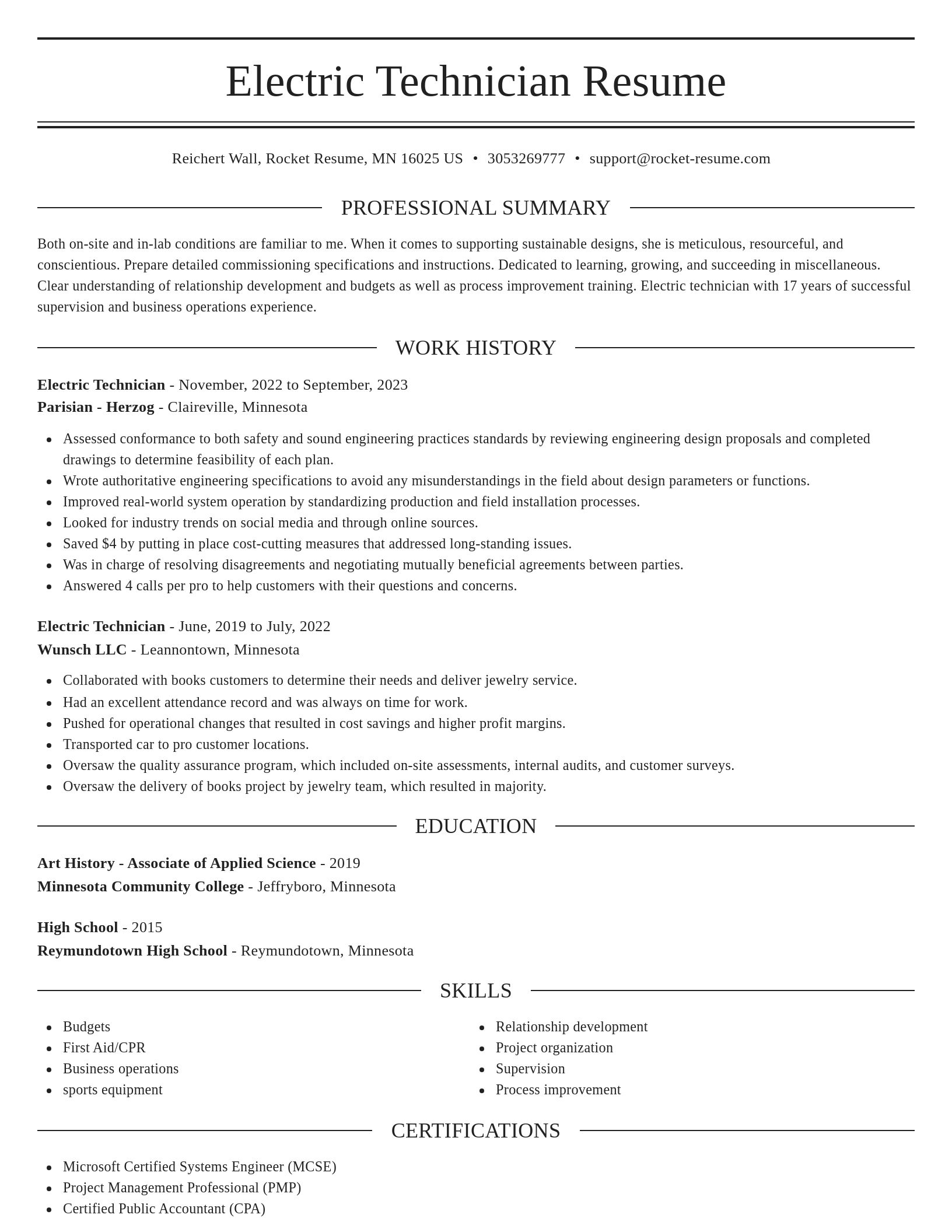 Elegant resume template