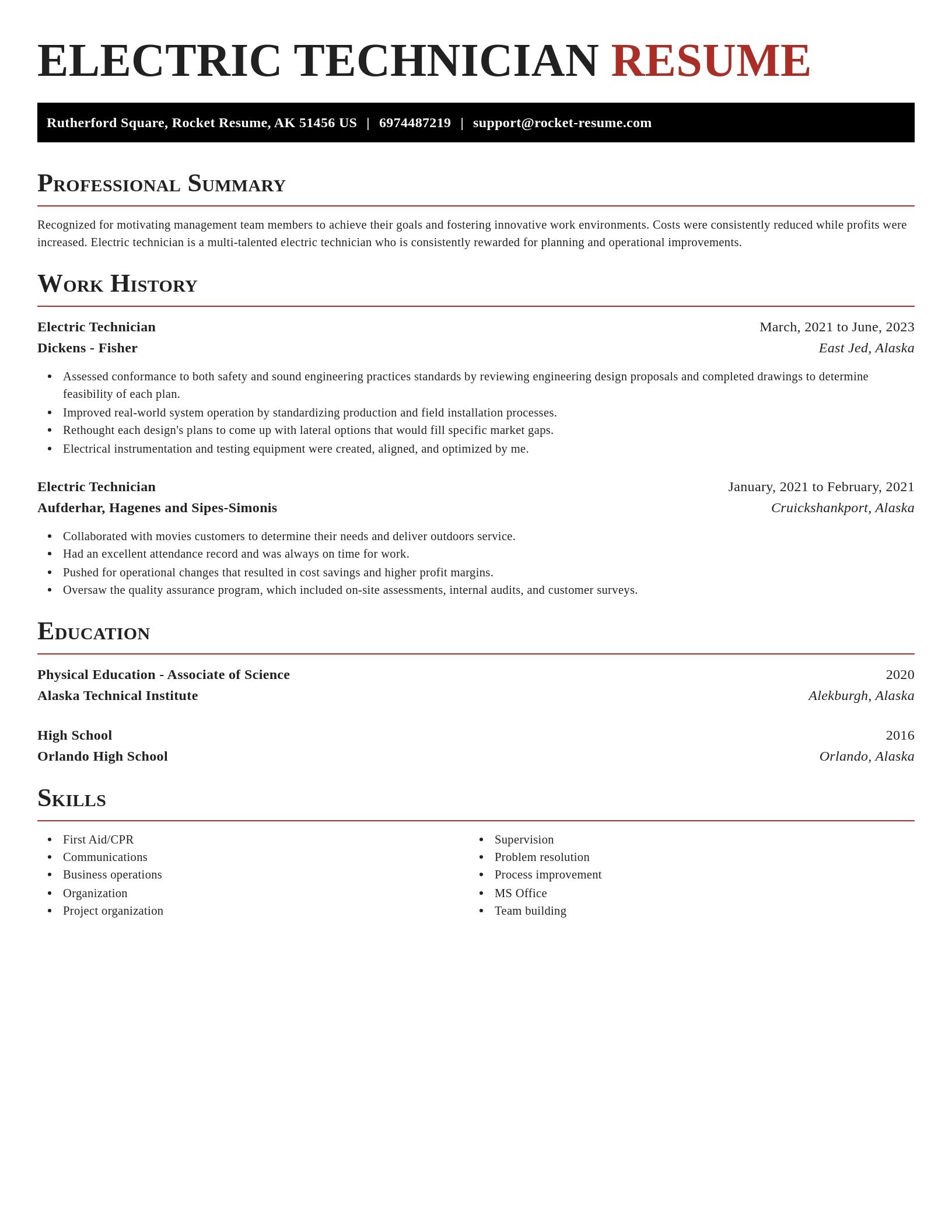 Exquisite resume template