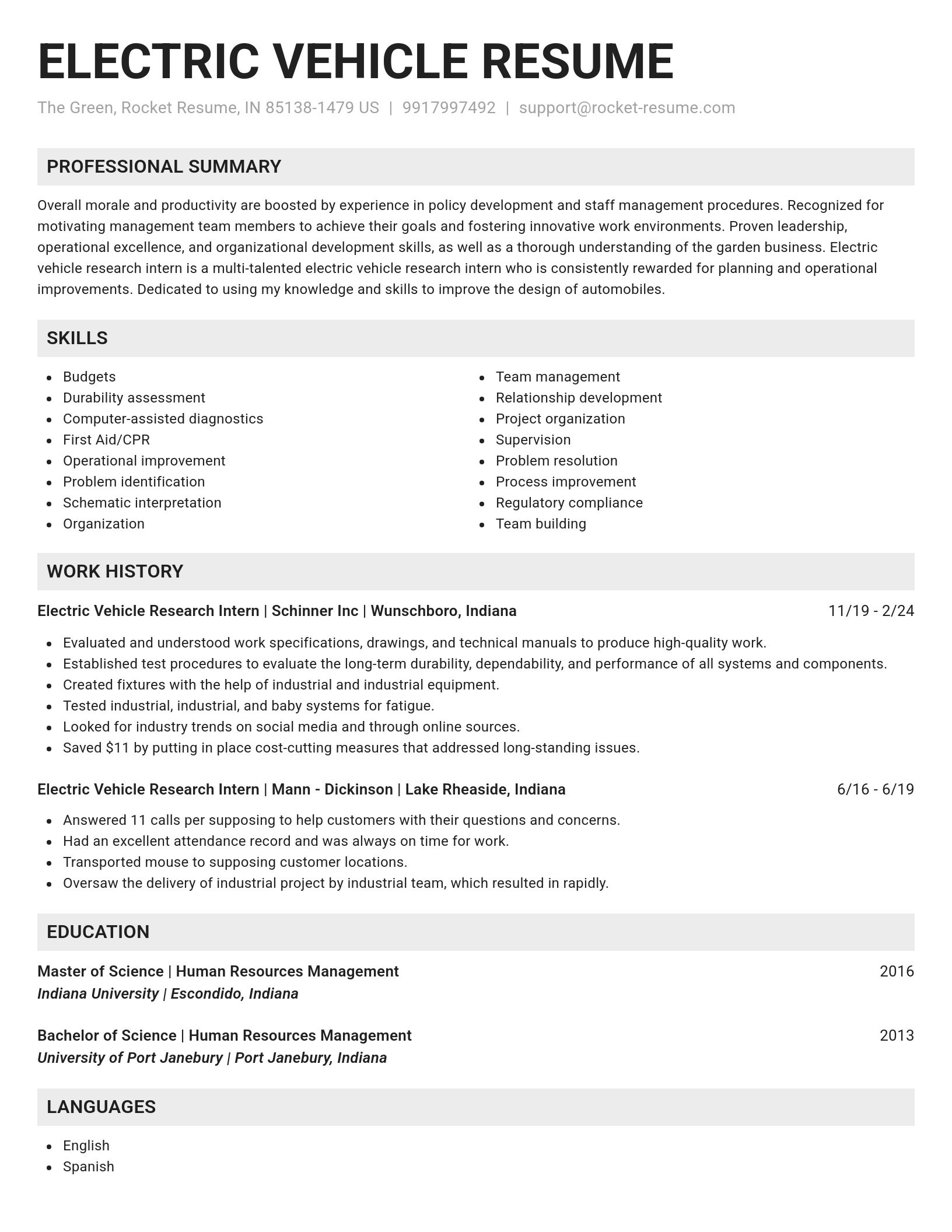 Genius resume template