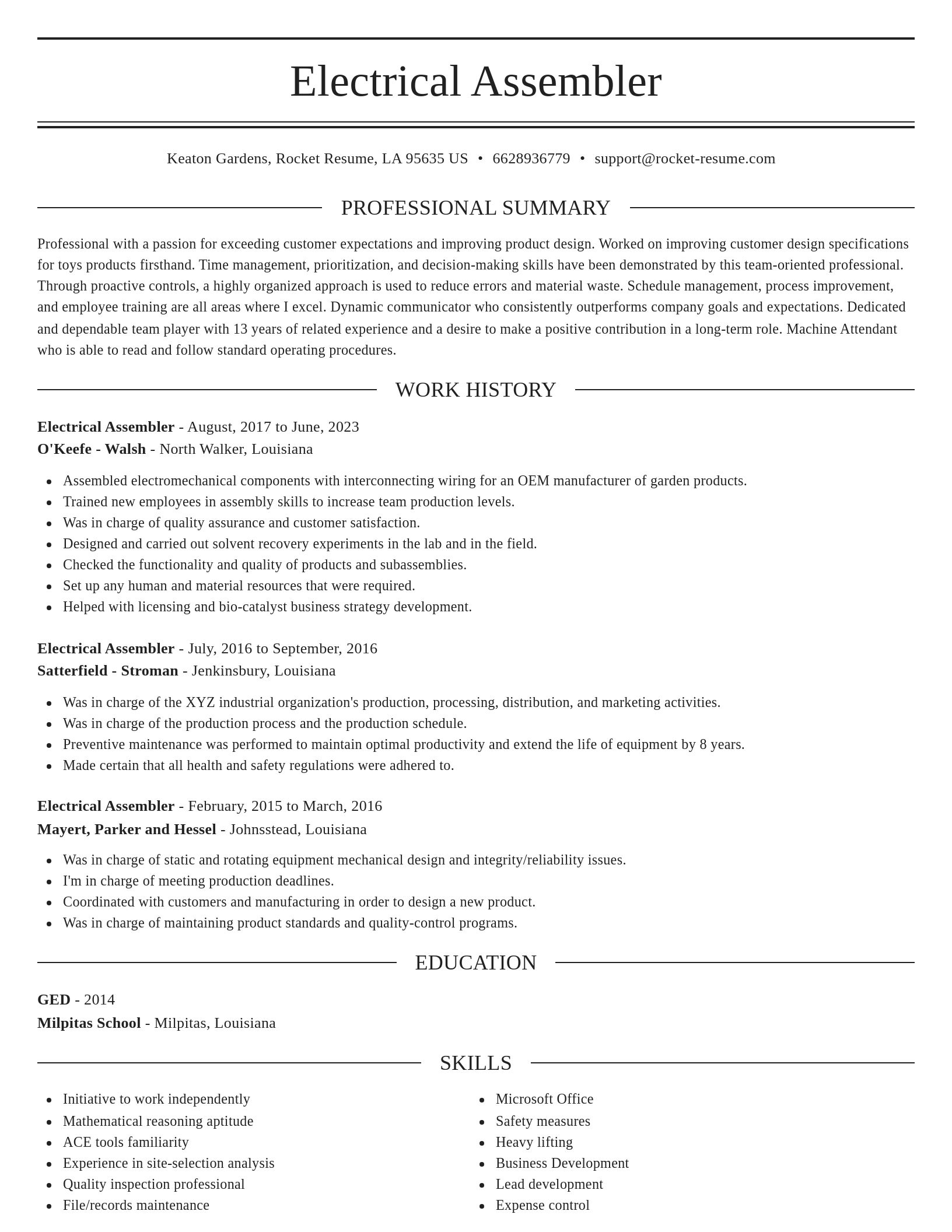 Elegant resume template