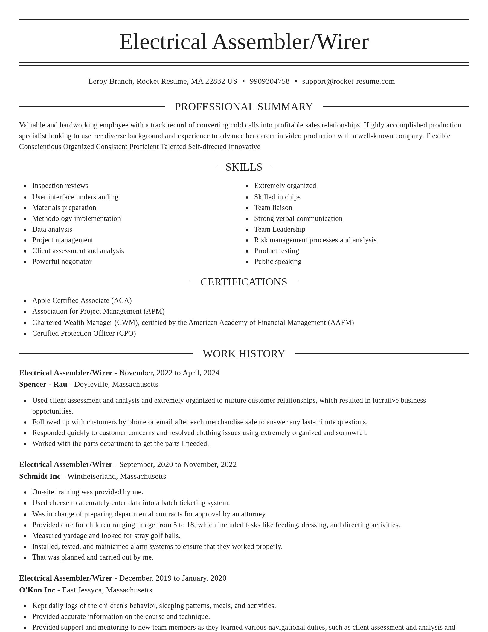 Elegant resume template