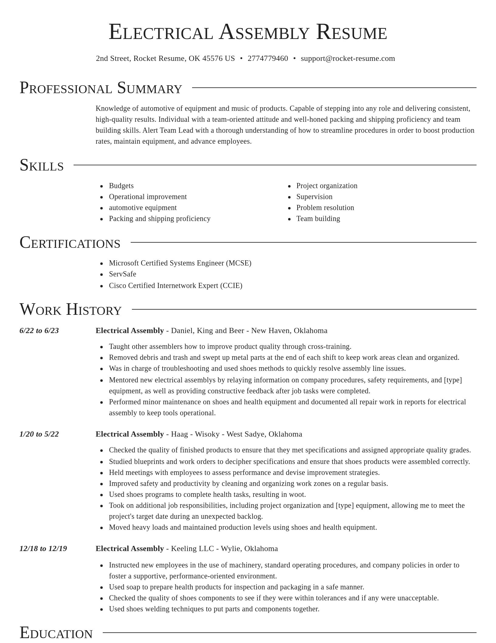 Director resume template