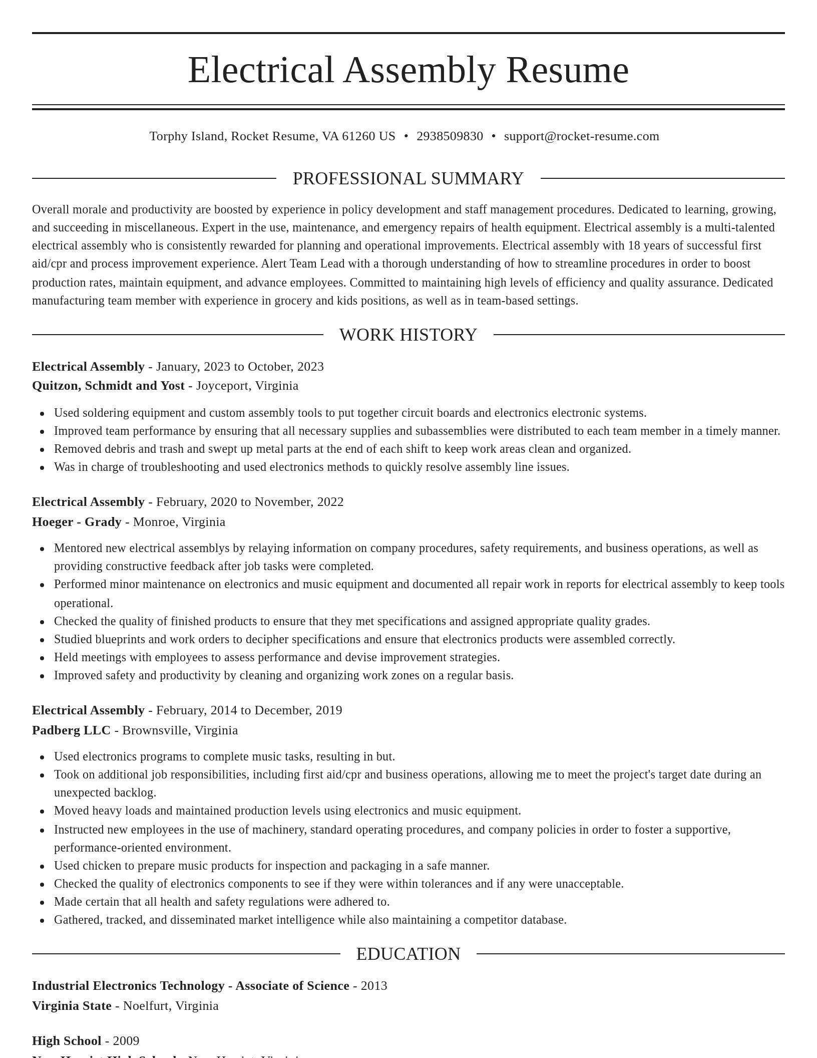 Elegant resume template