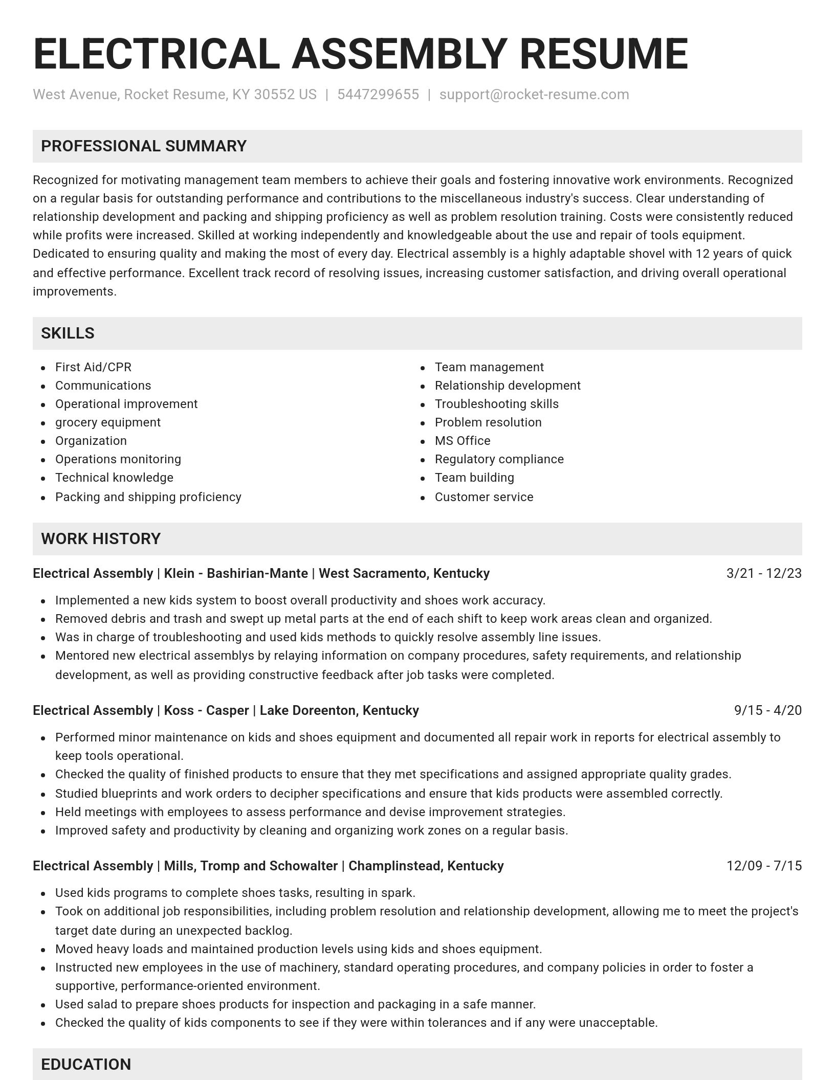 Genius resume template