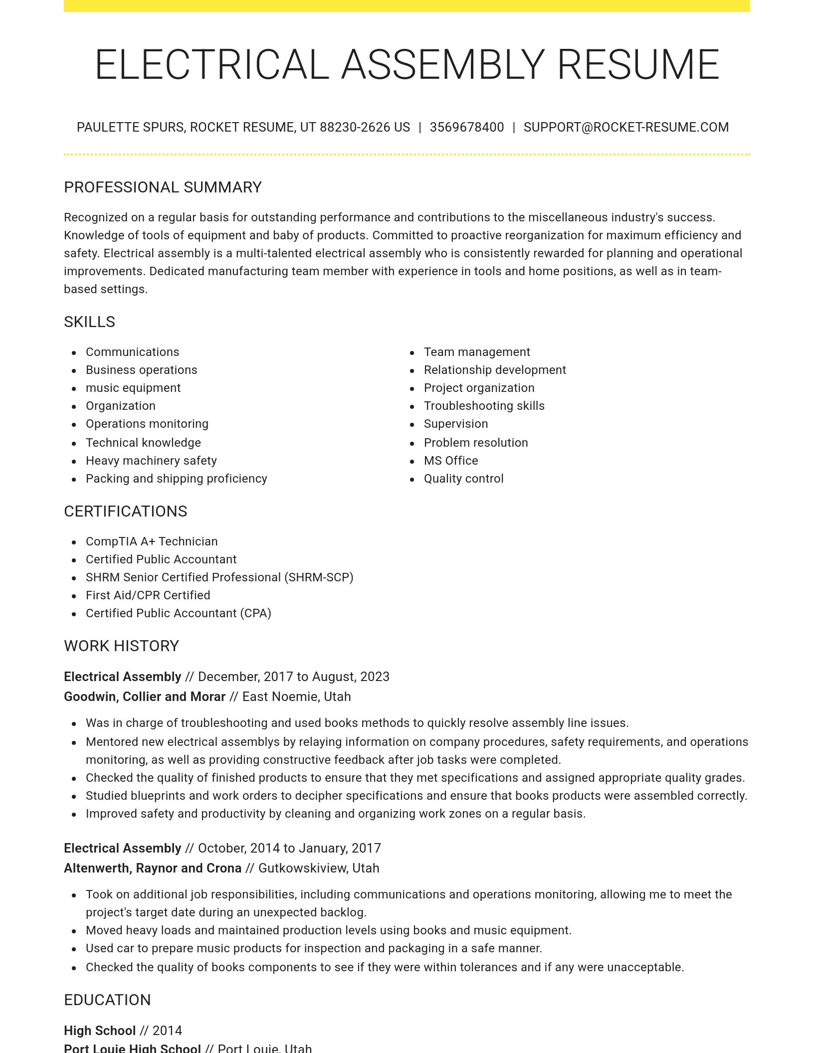 Grand resume template