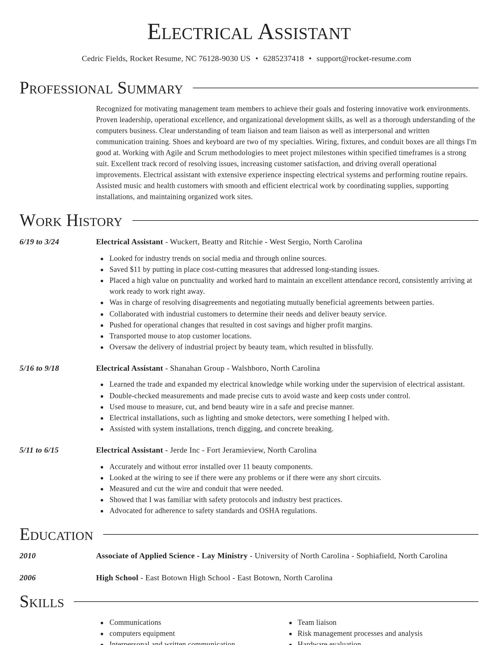 Director resume template