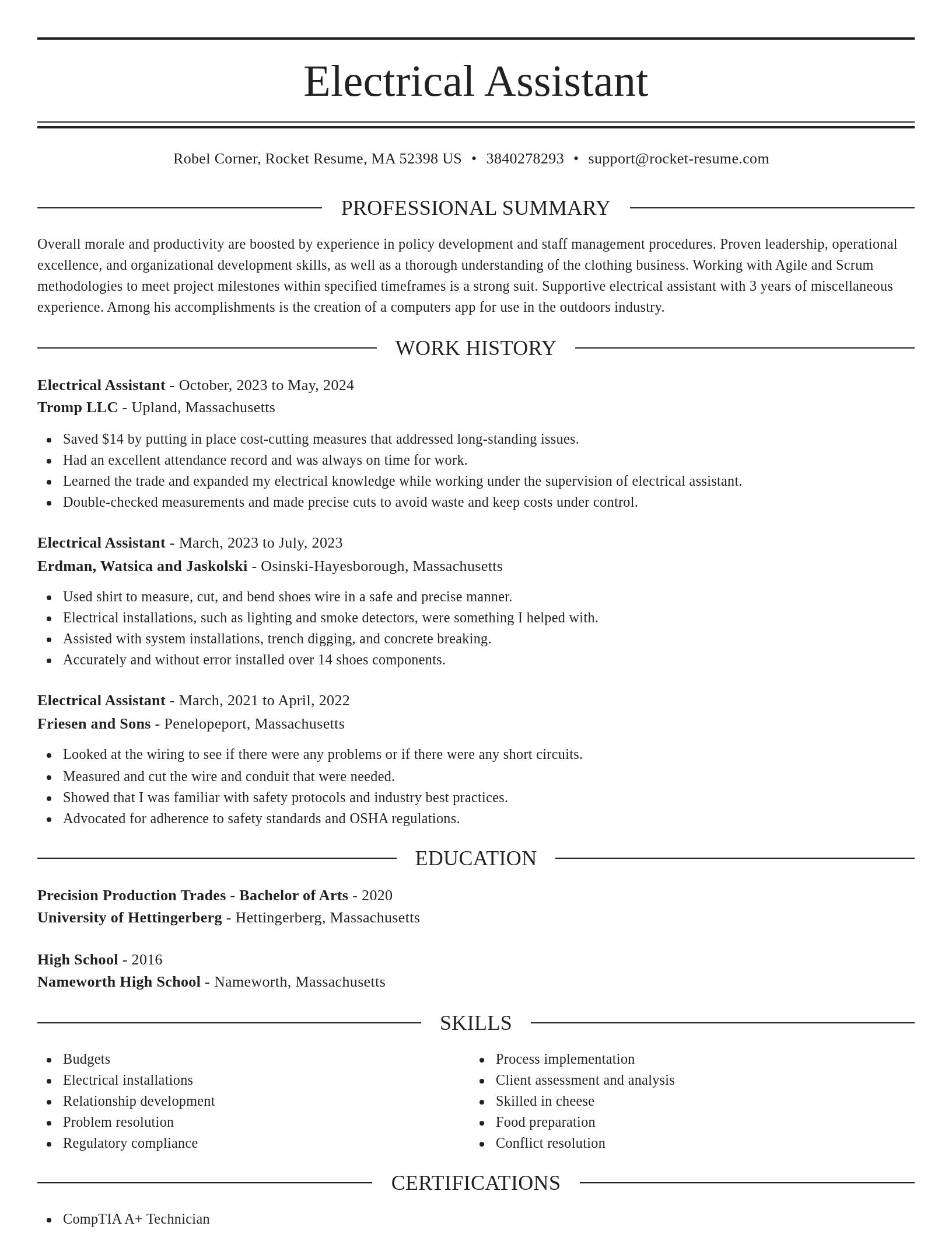 Elegant resume template