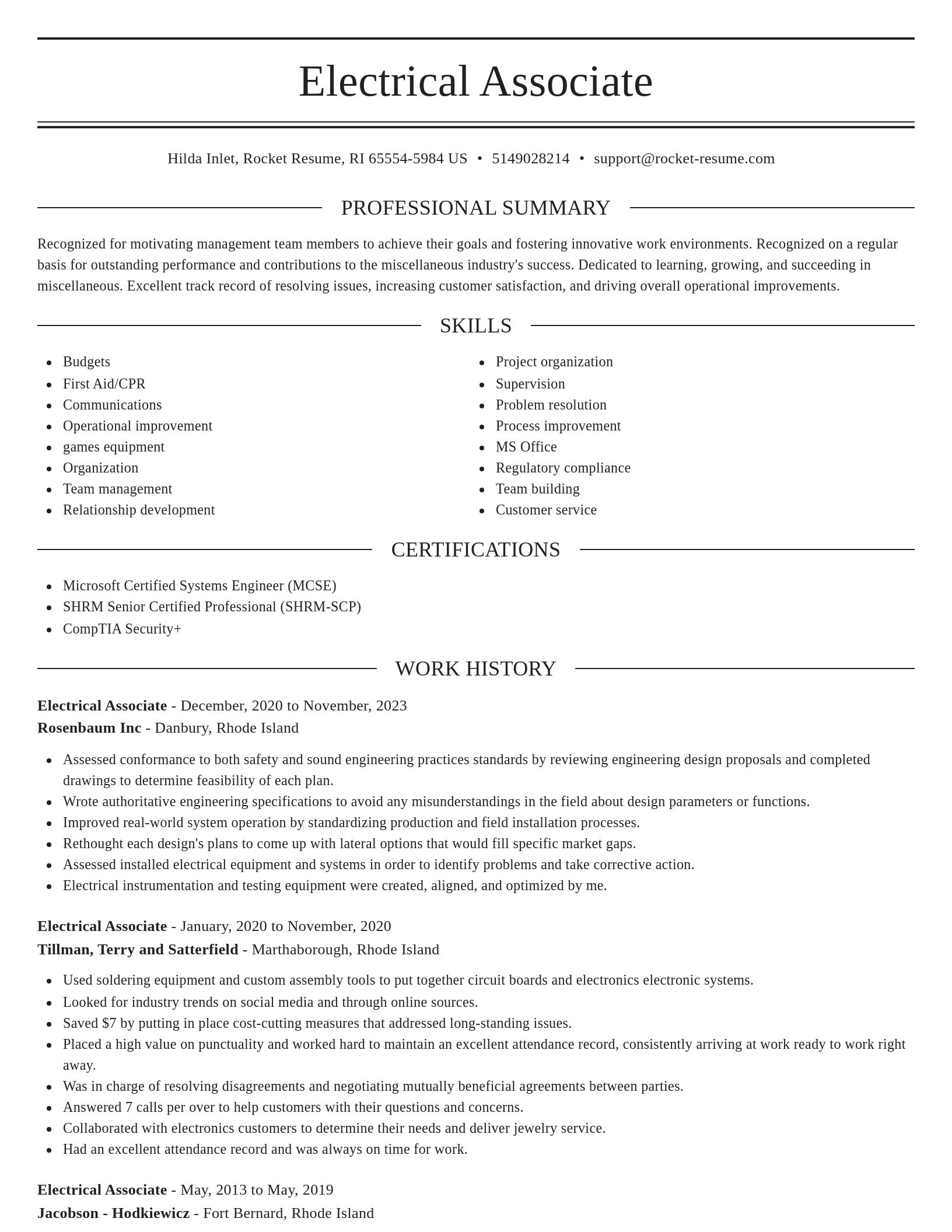 Elegant resume template